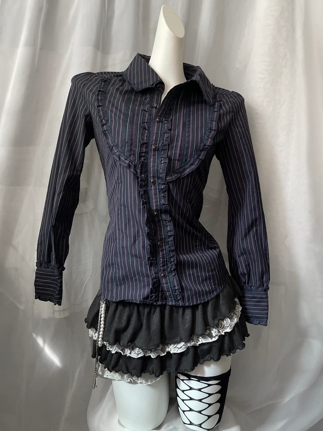 Axes femme blouse 엑시즈팜 스트라이프 블라우스 상품이미지1