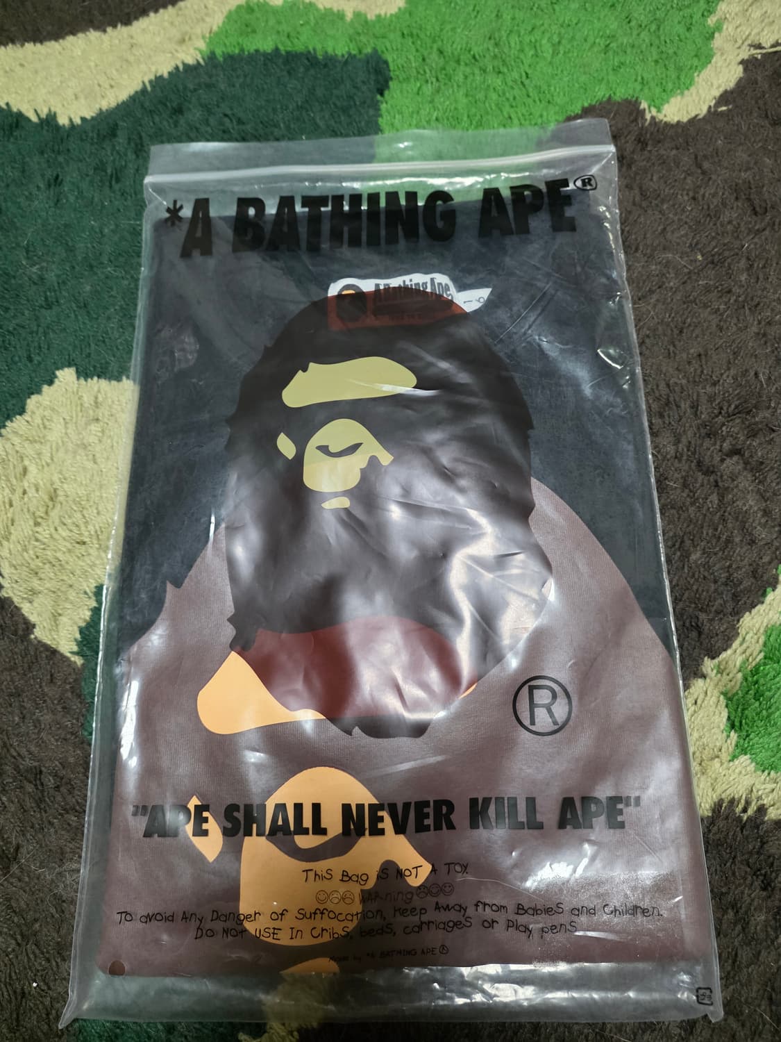 [160] 베이프 빅 사루 롱슬리브 블랙 키즈 상품이미지2