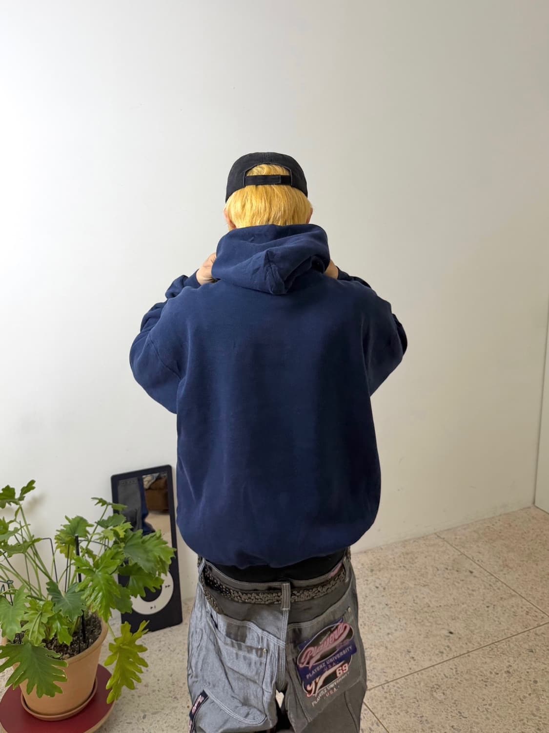 90's 러셀 후드티 네이비  상품이미지4