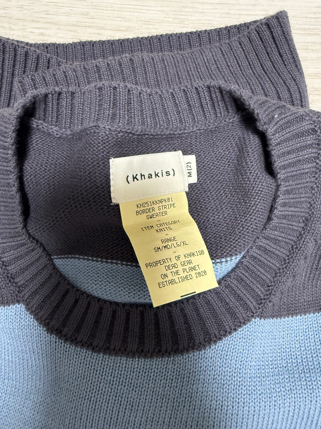 [m] 카키스 보더 스트라이프 스웨터 팝니다 상품이미지2
