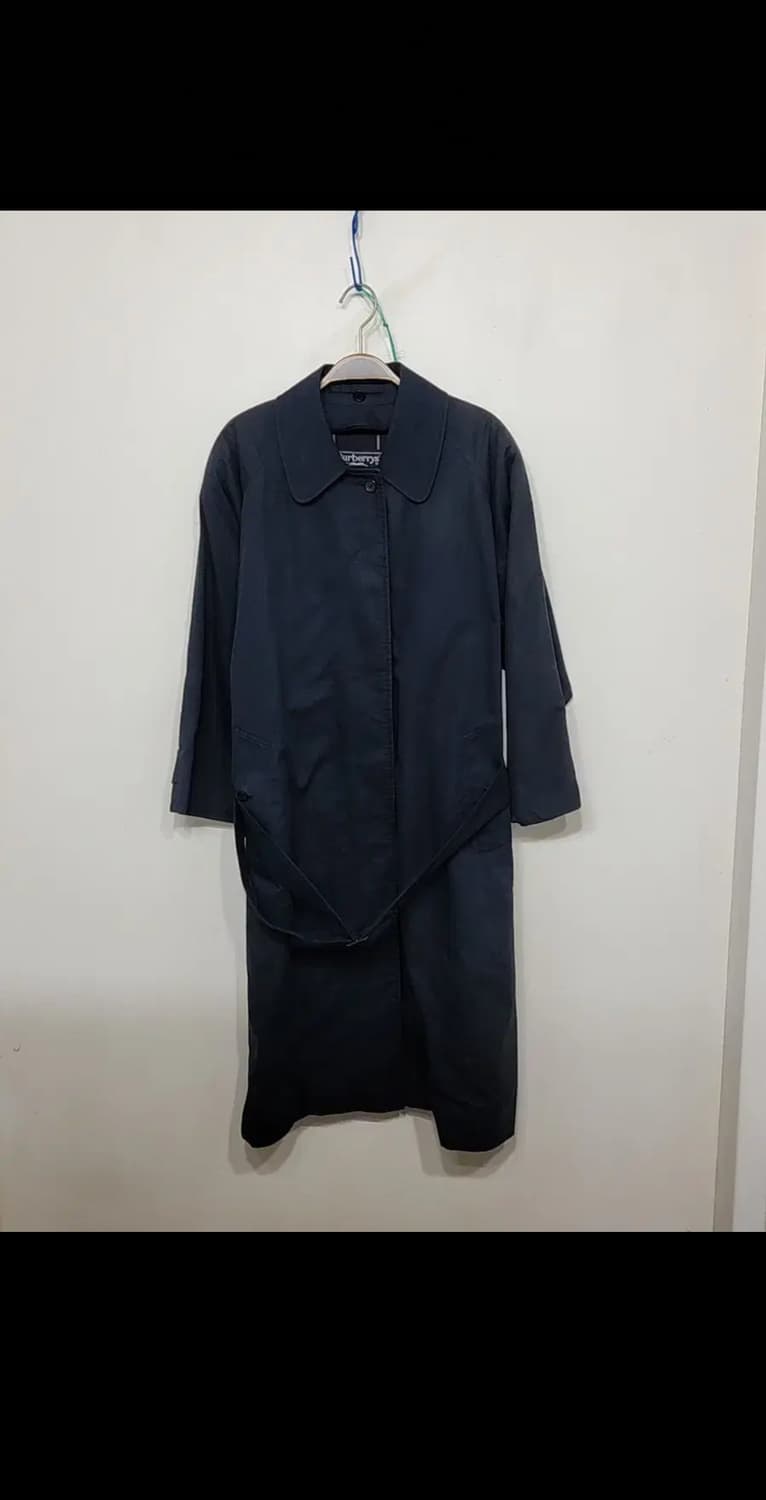 (XL) 버버리 트렌치코트 네이비 싱글 롱코트 벨트  상품이미지1