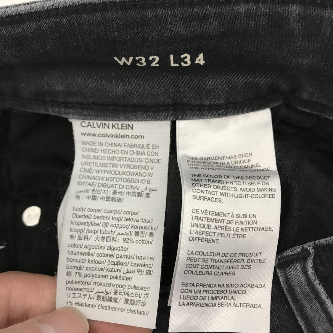 캘빈클라인 CK 워시드 블랙진 [32x34] 상품이미지6