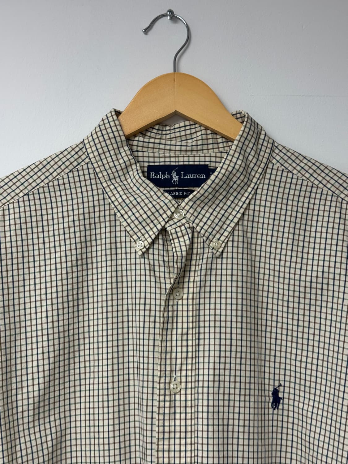 폴로랄프로렌 체크셔츠 브라운블루그린 90s XXXL 상품이미지2