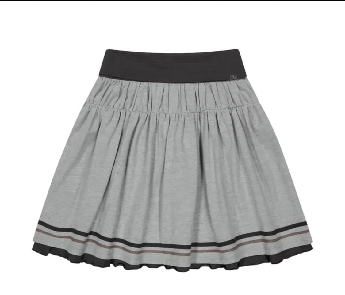 코이세이오 브라이스 폴딩 셔링 스커트 멜란지 그레이 2 상품이미지1