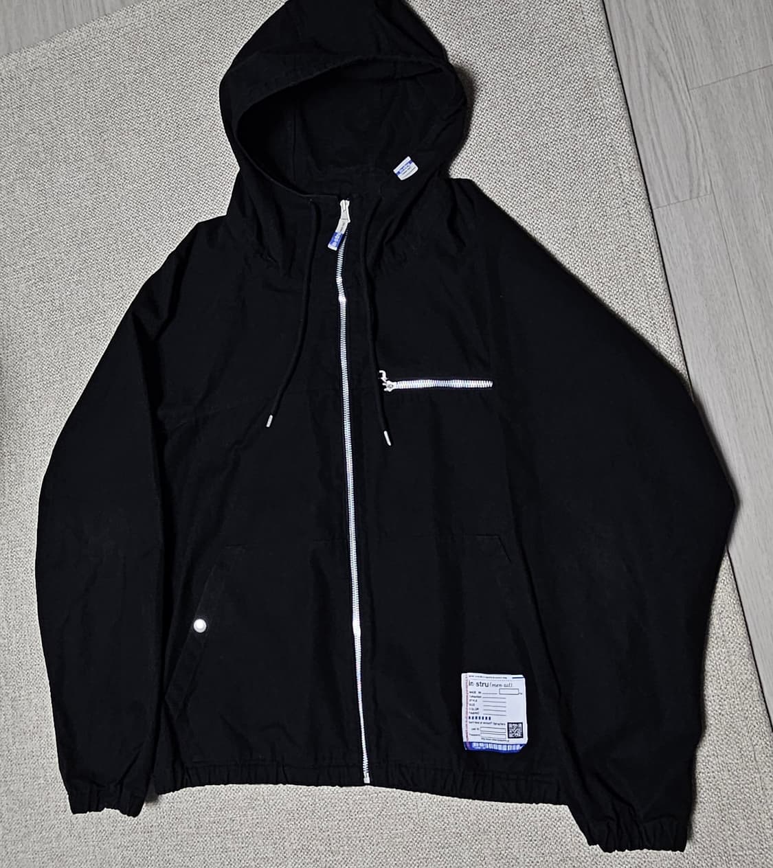 [50]미하라야스히로 22ss 블루슨후드자켓 검정 I07BL011 상품이미지3