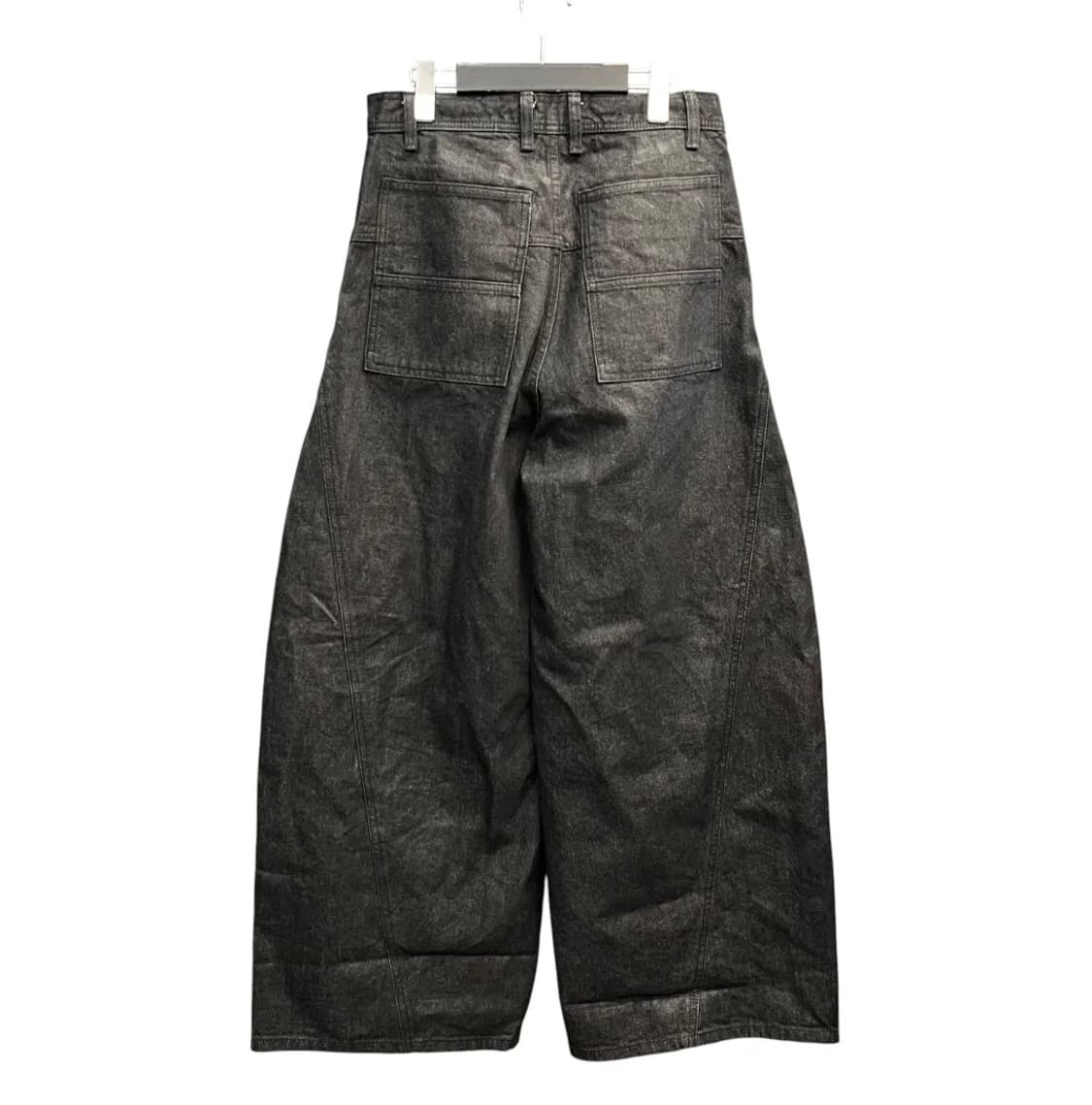 FILTH  FRONT ZIP BAGGY WAXED BLK  상품이미지2