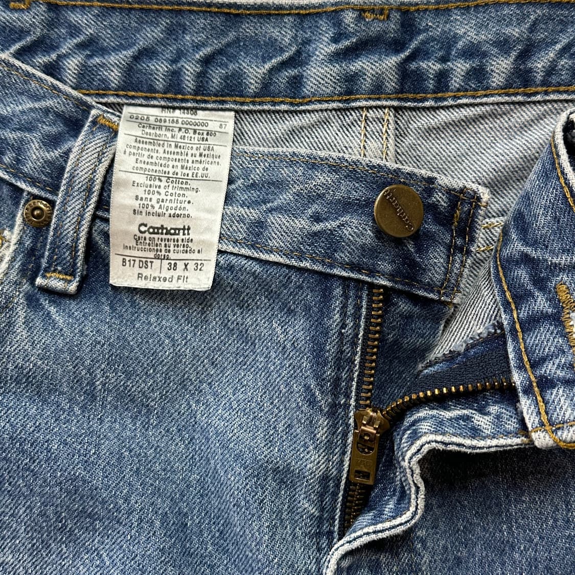 칼하트 블루 진 데님 팬츠 B17-DST 38 상품이미지7