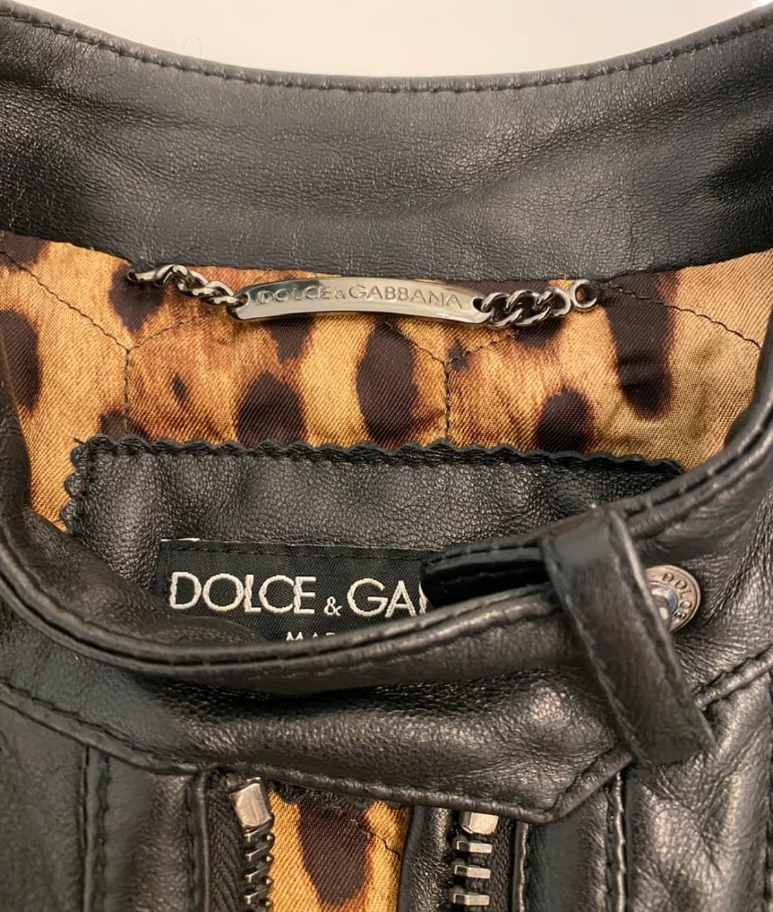 돌체앤가바나 블랙 가죽 자켓 40 상품이미지2