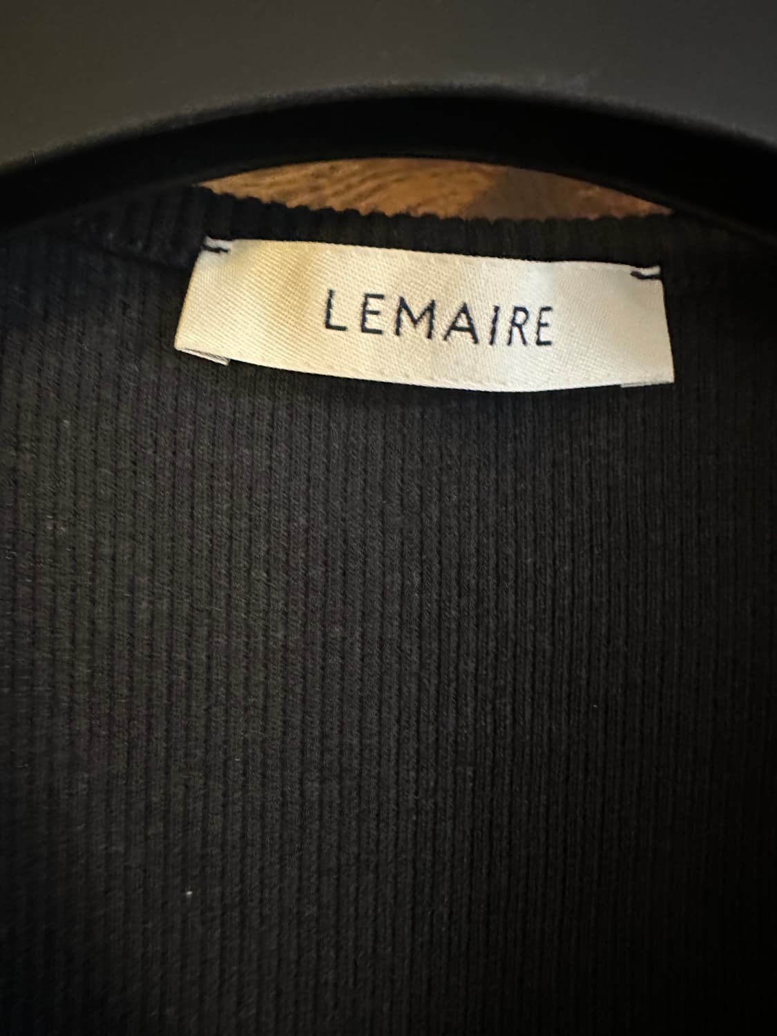 Lemaire 르메르 블랙 헨리 티셔츠 (S) 상품이미지4