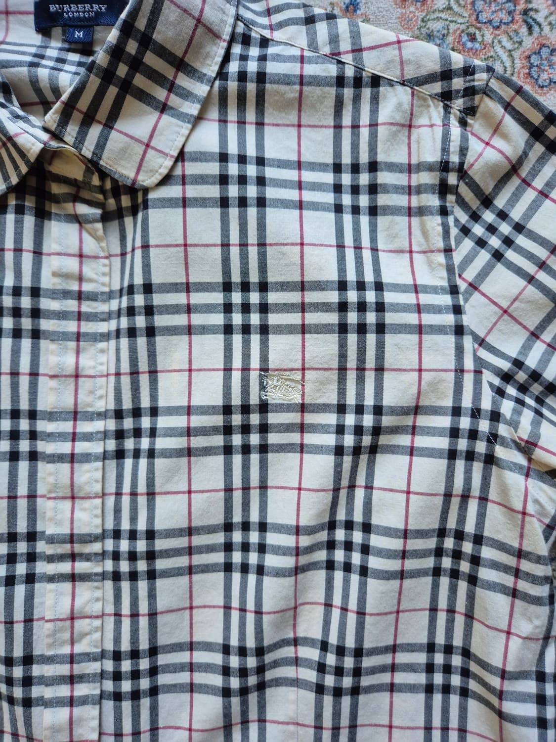 버버리 런던 노바체크 라운드넥 셔츠 상품이미지2