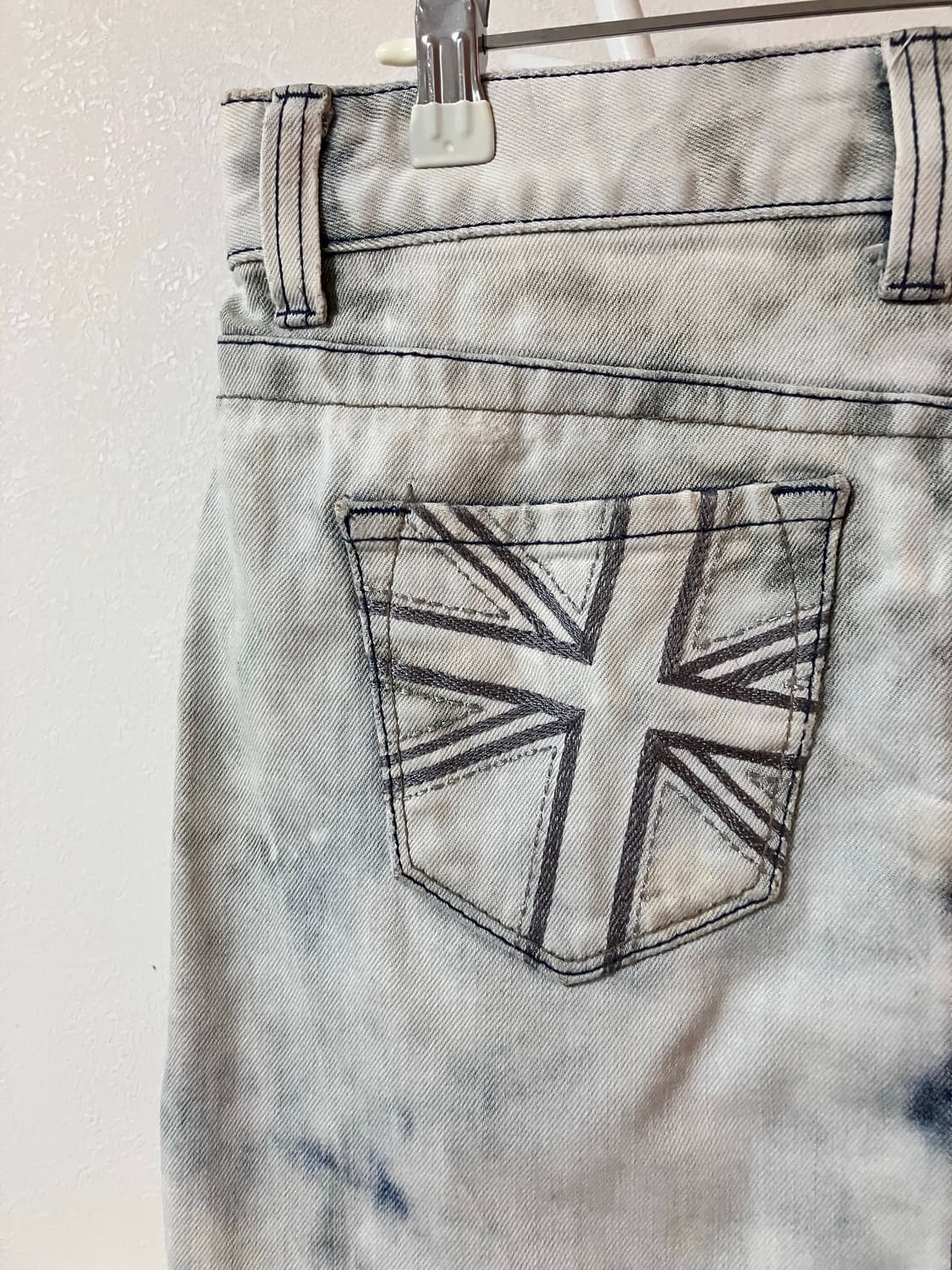 Ask 에스크 애스크 유니언잭 데님 미니스커트 y2k 오네갸루 그런지 상품이미지2