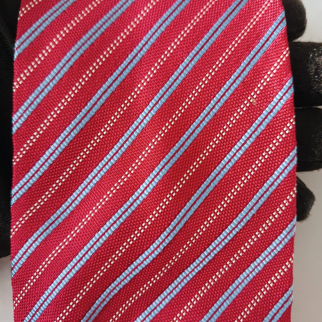 에스 티 듀퐁 실크 레드 스트라이프 넥타이 8.9cm A등급 A19529 상품이미지7
