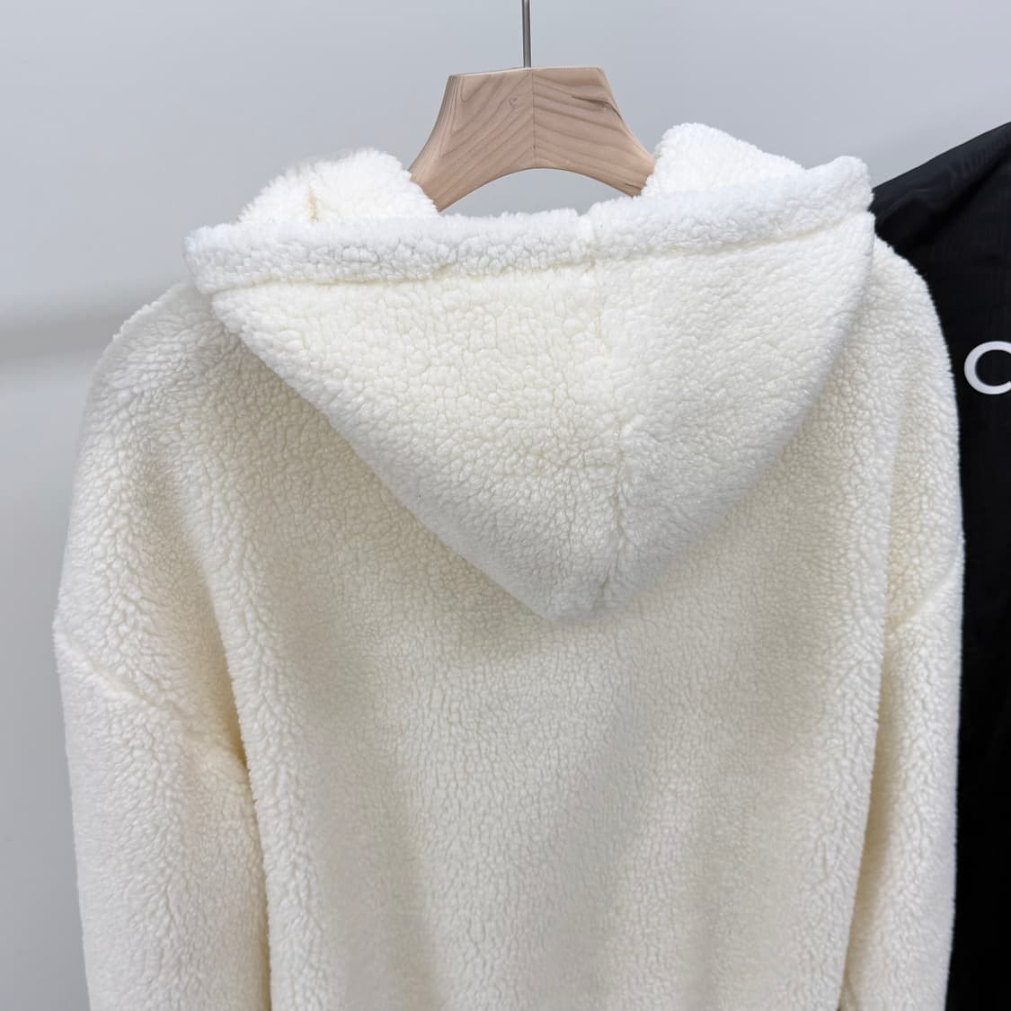 [미사용/M] 셀린느 오슬롯 플리스 후드 후리스 자켓 화이트 상품이미지5
