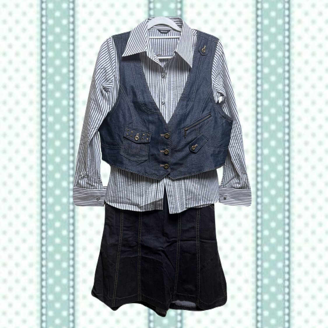 긱시크 프레피 코디 세트 상품이미지1