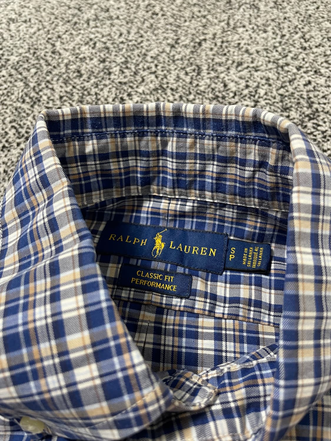 빈티지9. 폴로랄프로렌 퍼포먼스 클래식 핏 체크셔츠 블루톤 상품이미지3