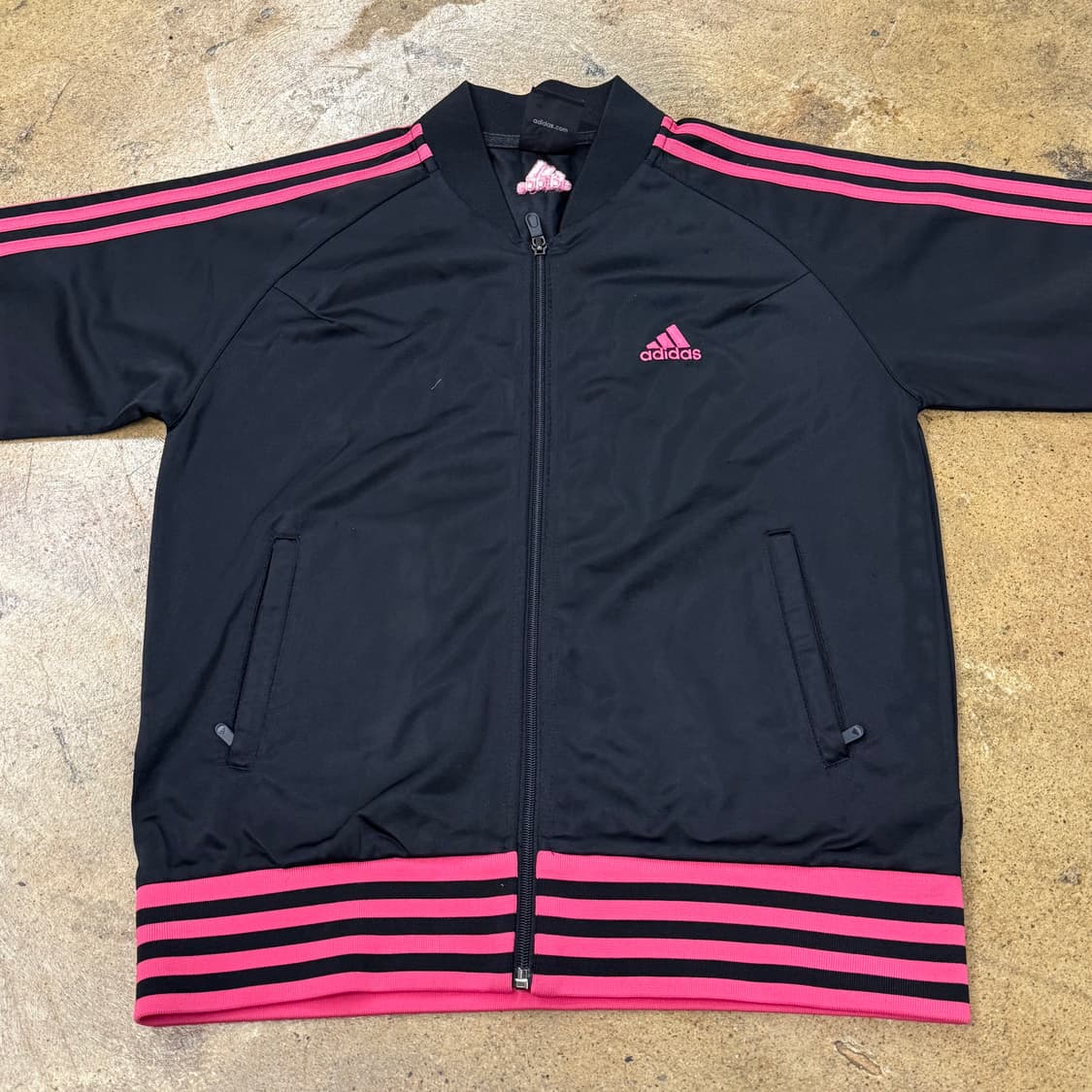 [정품/95] 아디다스 블랙 핑크 삼선 트랙탑 져지 b19 상품이미지3