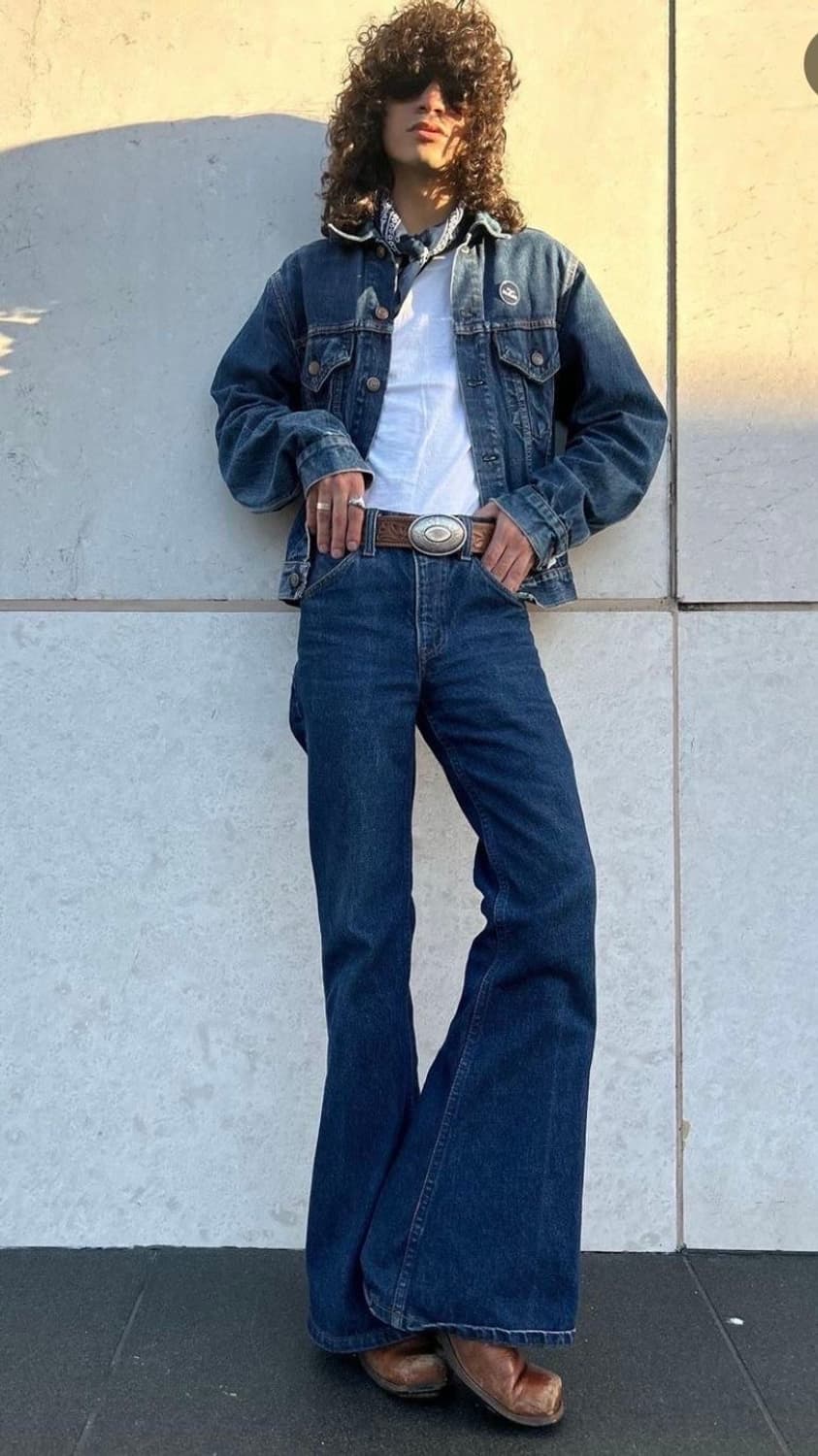 80's USA Made 빈티지 리바이스 684 벨바텀 부츠컷 체인스티치 상품이미지5