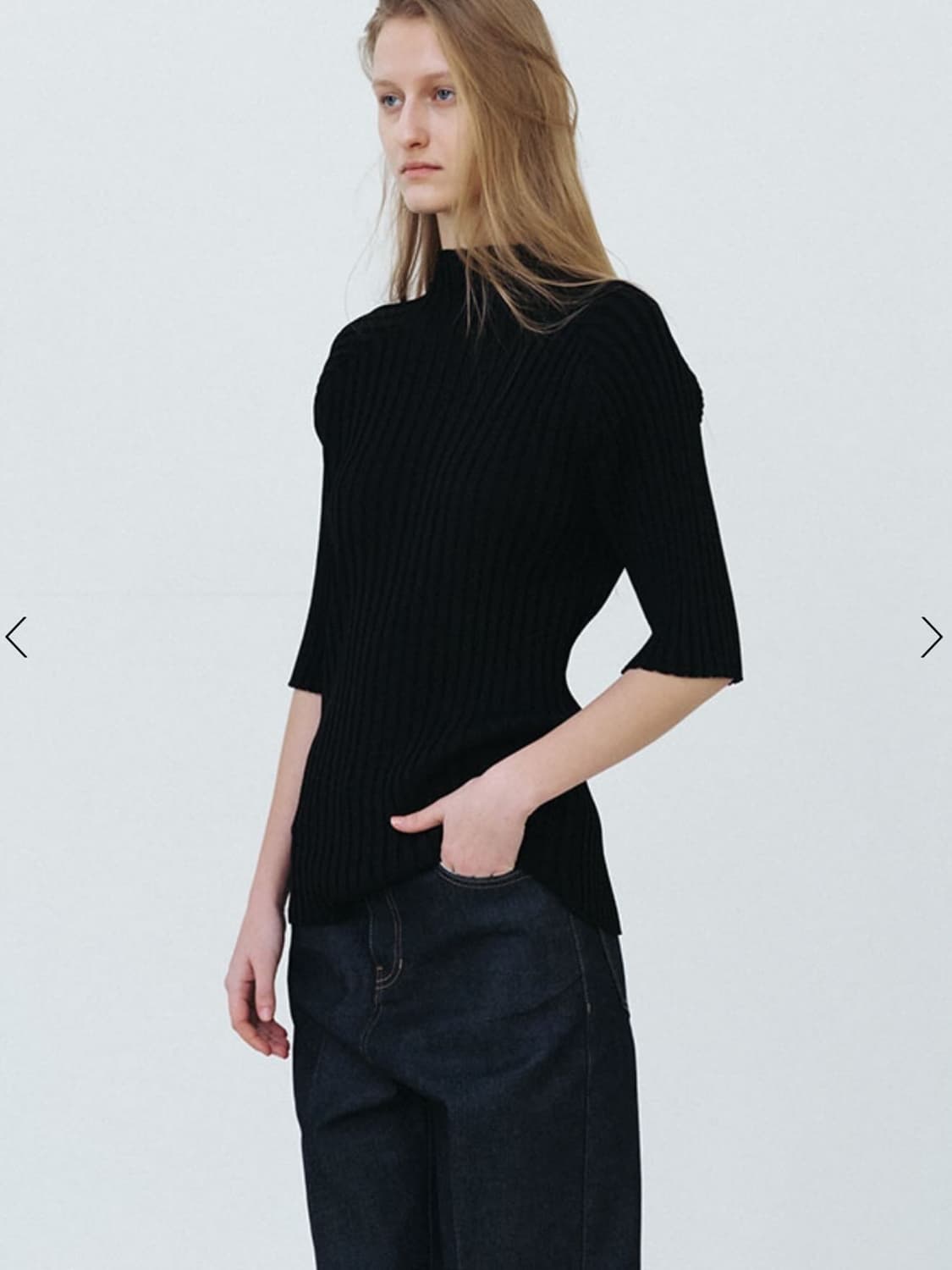 Le17septembre  RIBBED MOCK NECK HALF SLE 상품이미지2
