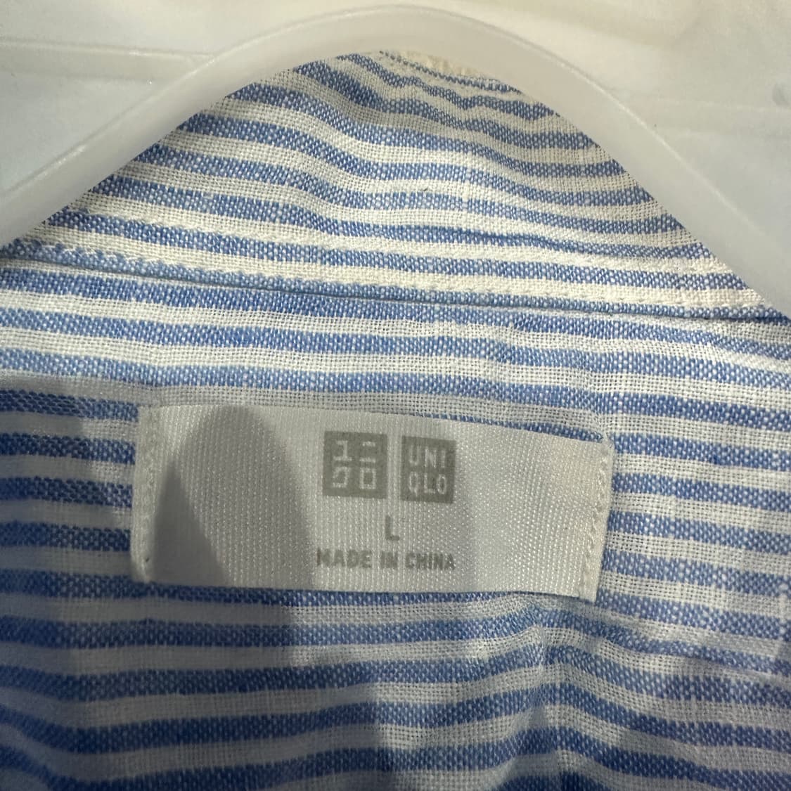 유니클로 린넨 셔츠 L 상품이미지3