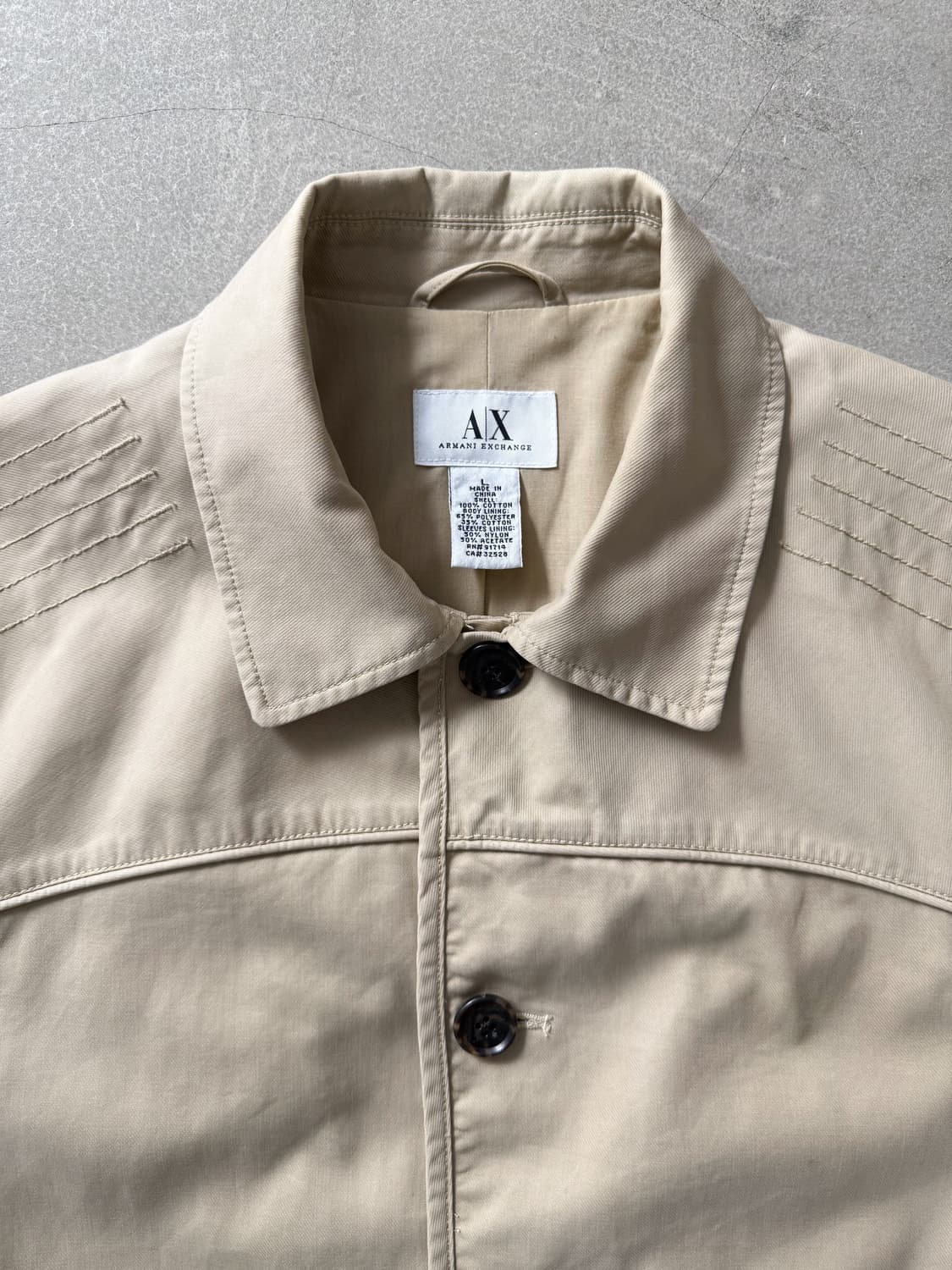 Armani Exchange Beige Cotton Jacket 상품이미지4