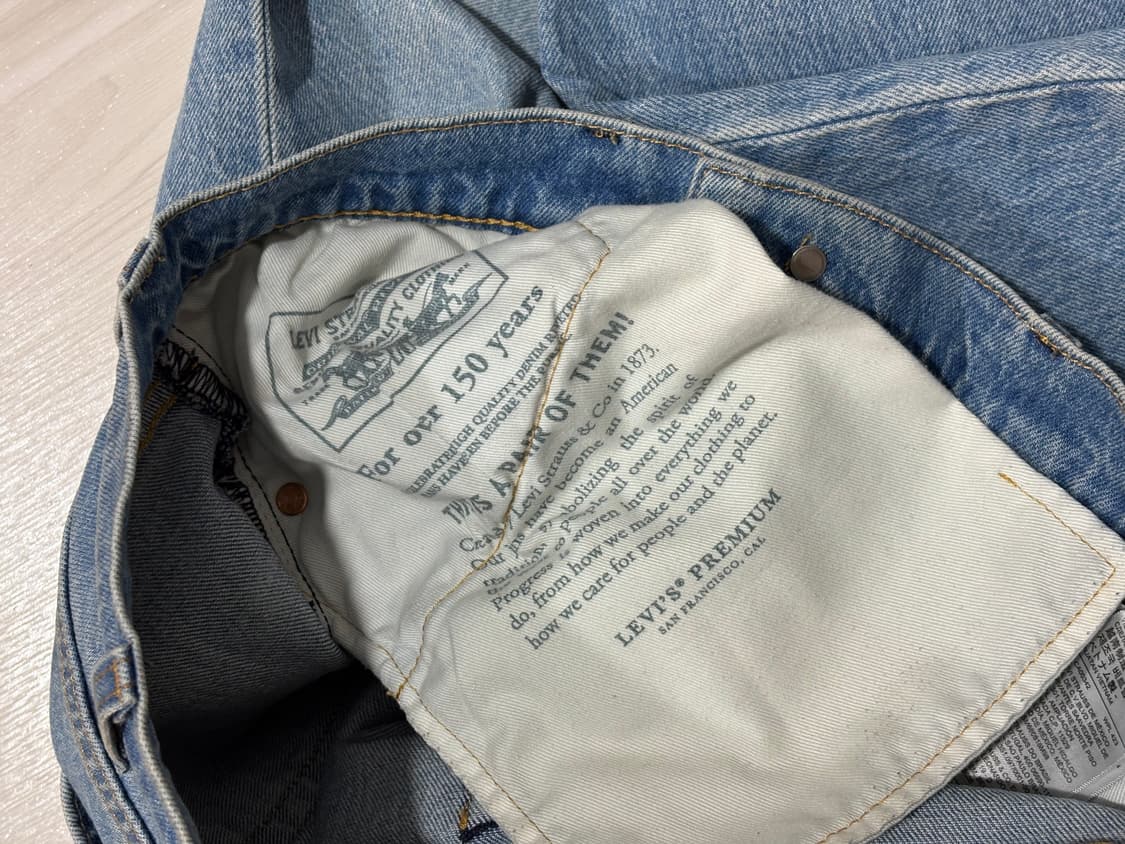 리바이스 517 프리미엄 부츠컷 플레어진 연청 데님 30x32 상품이미지5