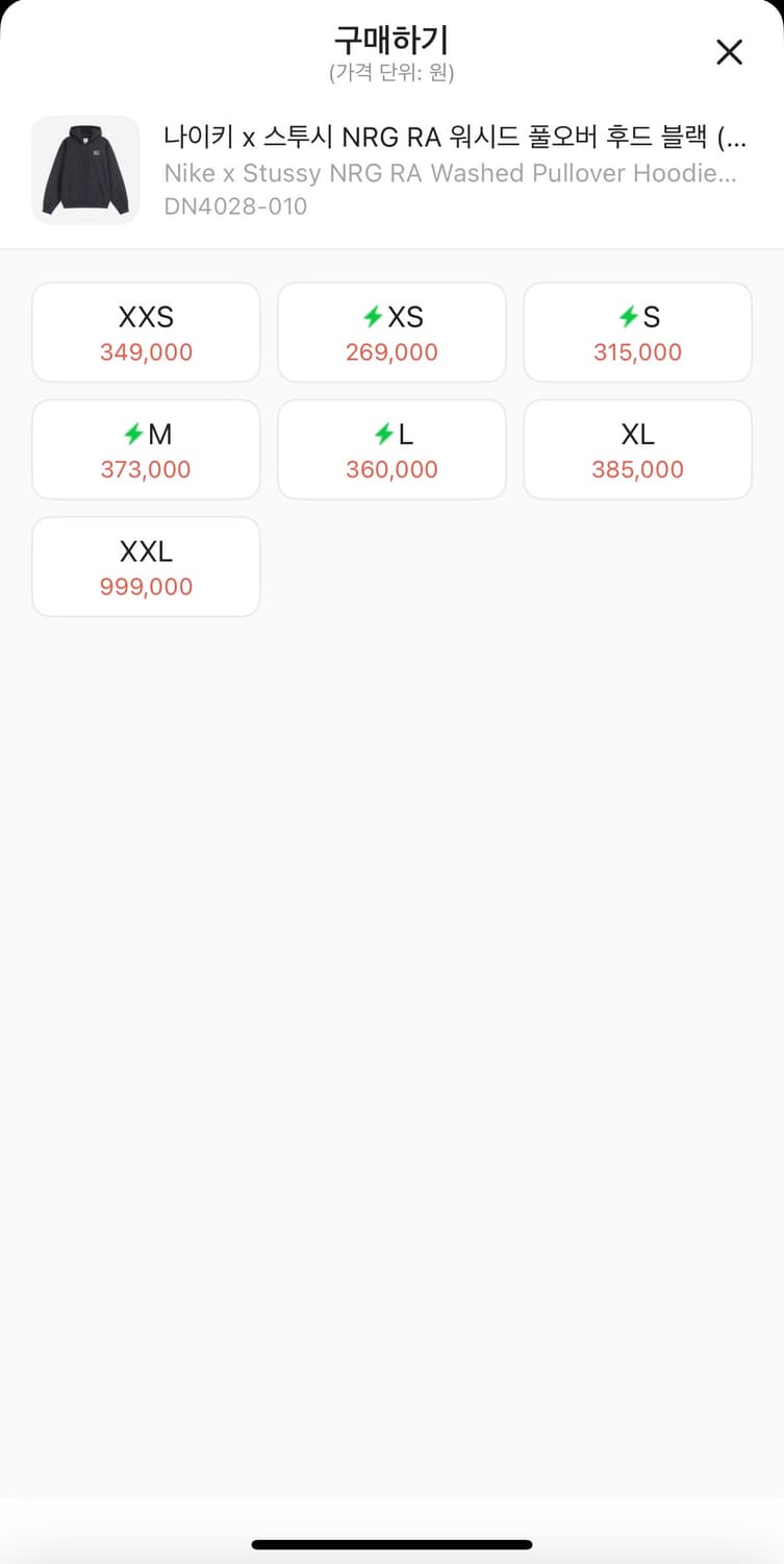 나이키스투시(나투시) 블랙 후드티 m 상품이미지2