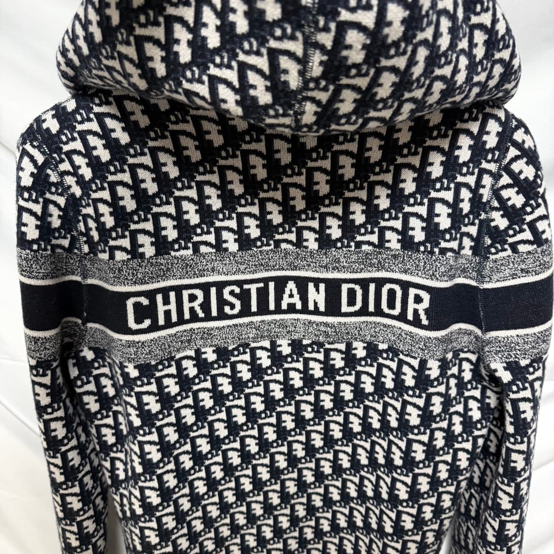 [S+급/42] 디올 리버서블 오블리크 캐시미어 후드집업 가디건 상품이미지5