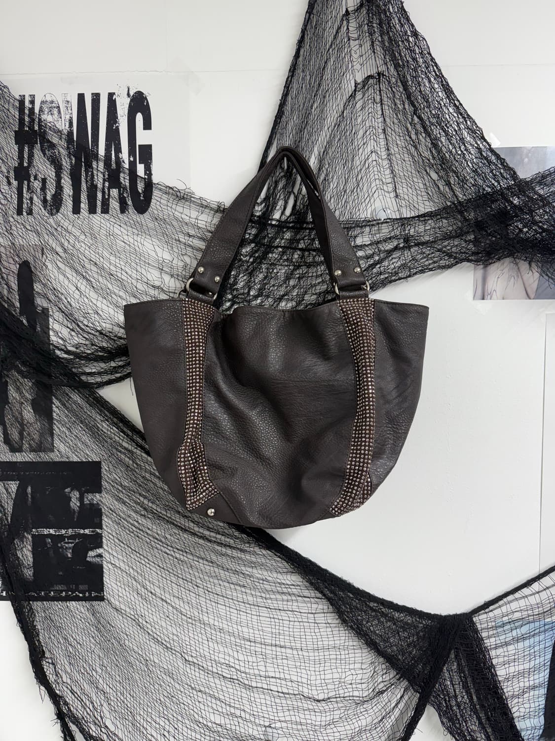 00s beads detail leather bag 상품이미지1