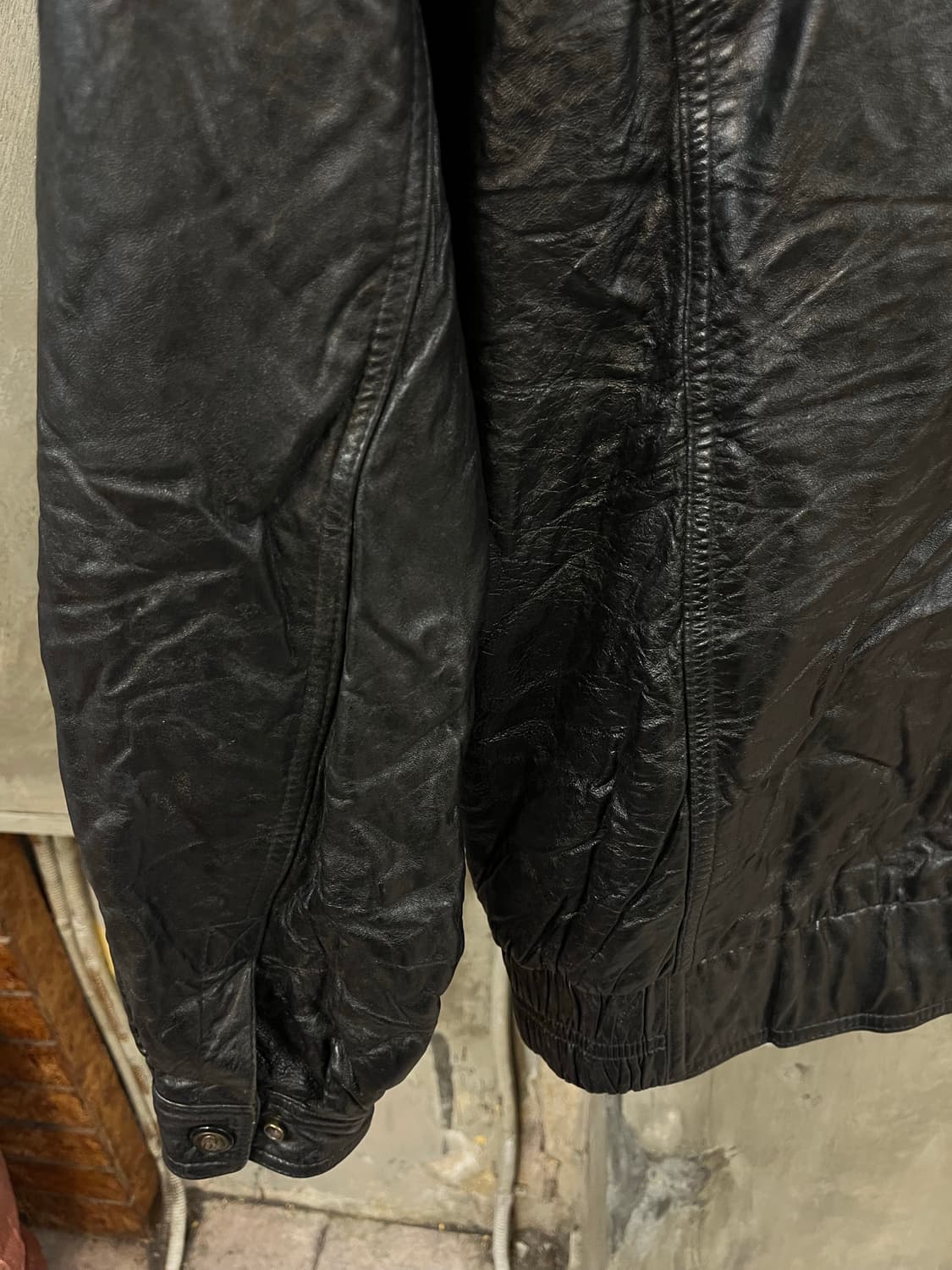 빈티지 양가죽 레더 자켓 블랙 L #csz2598 상품이미지9