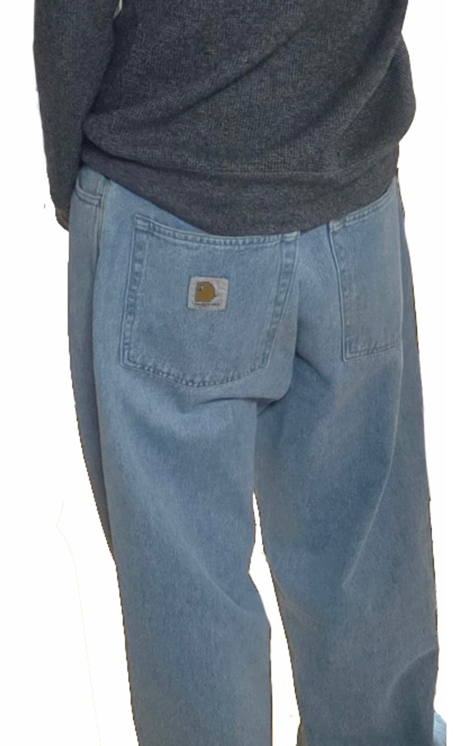 [M] 칼하트 WIP 브랜돈 팬츠 블루 헤비 스톤 블리치드 상품이미지5