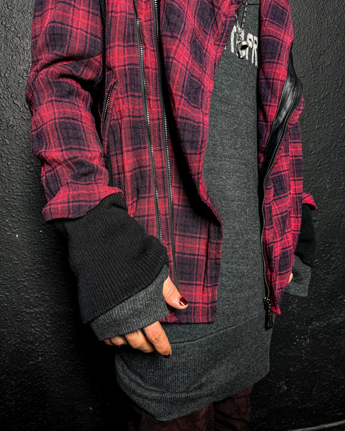Jack Rose – Red Check Deep Hood Jacket   상품이미지3