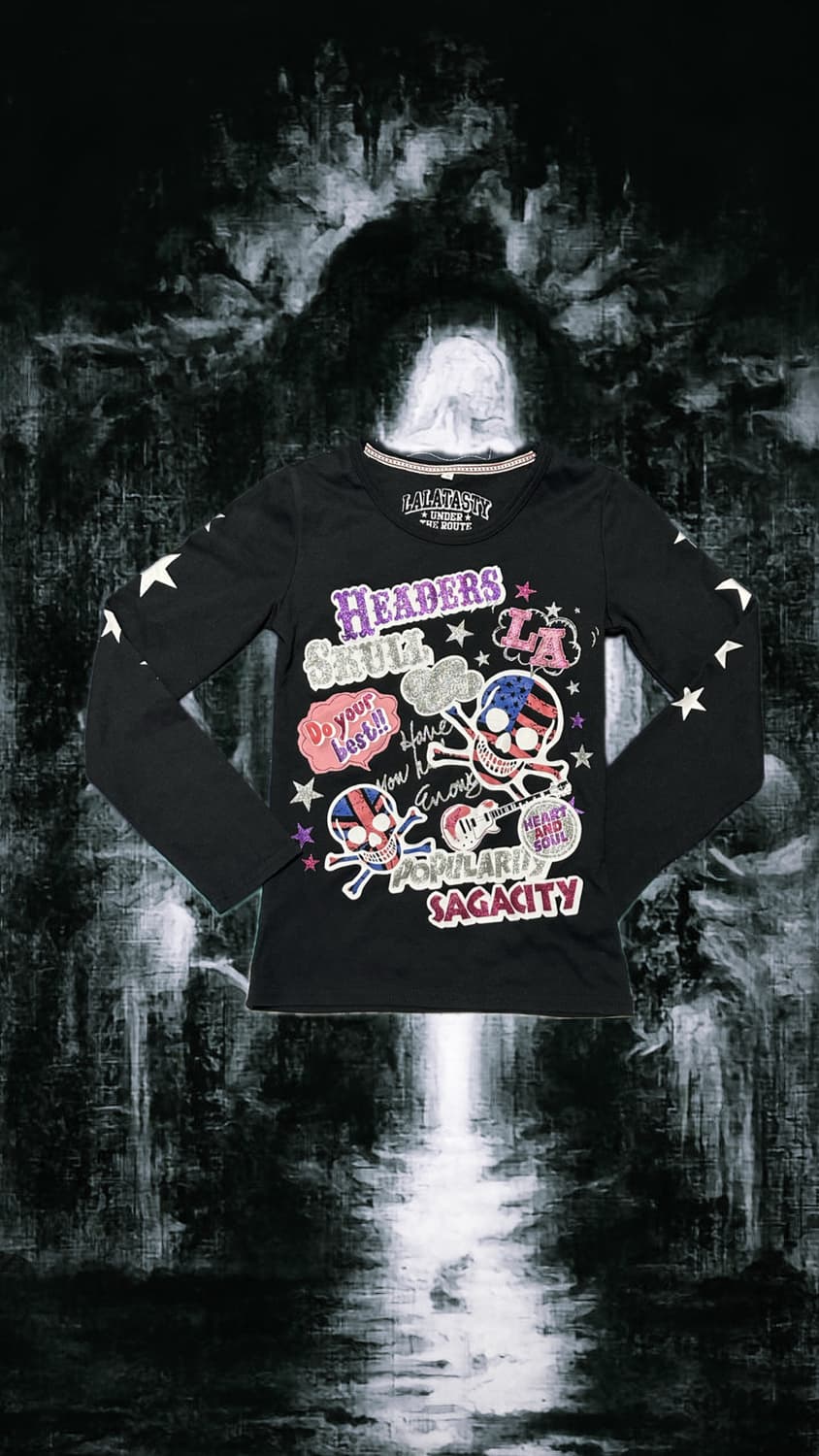 Kitch punk skull longsleeve 상품이미지1
