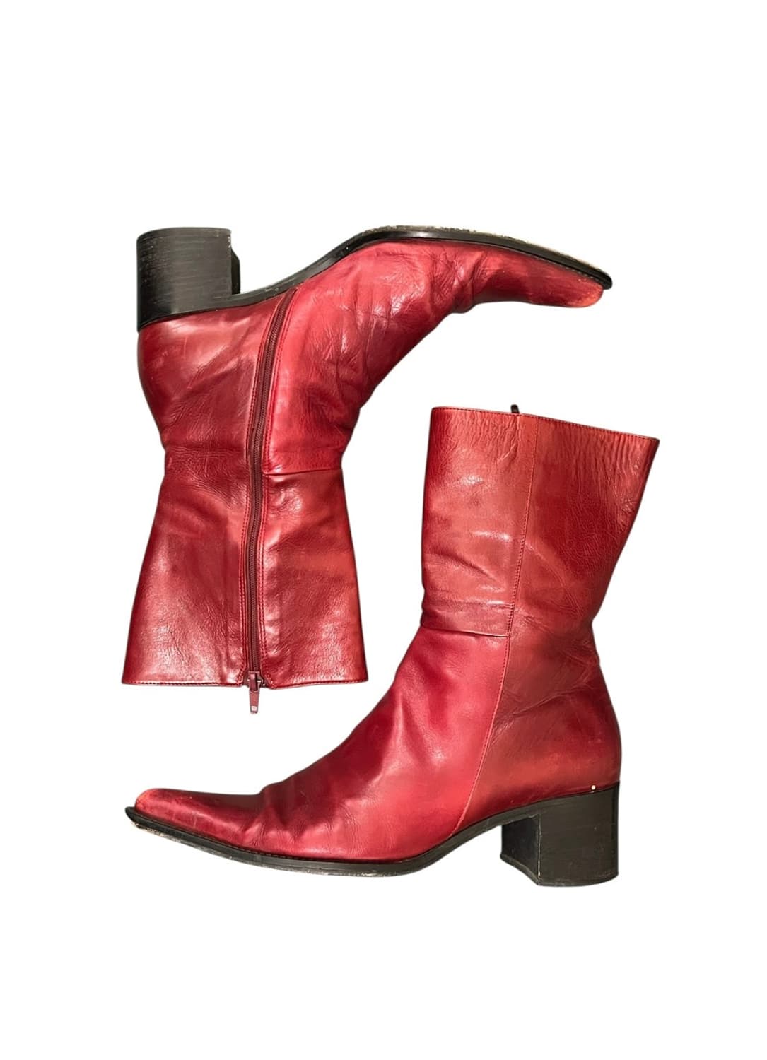 BURGUNDY LEATHER BOOTS 상품이미지3