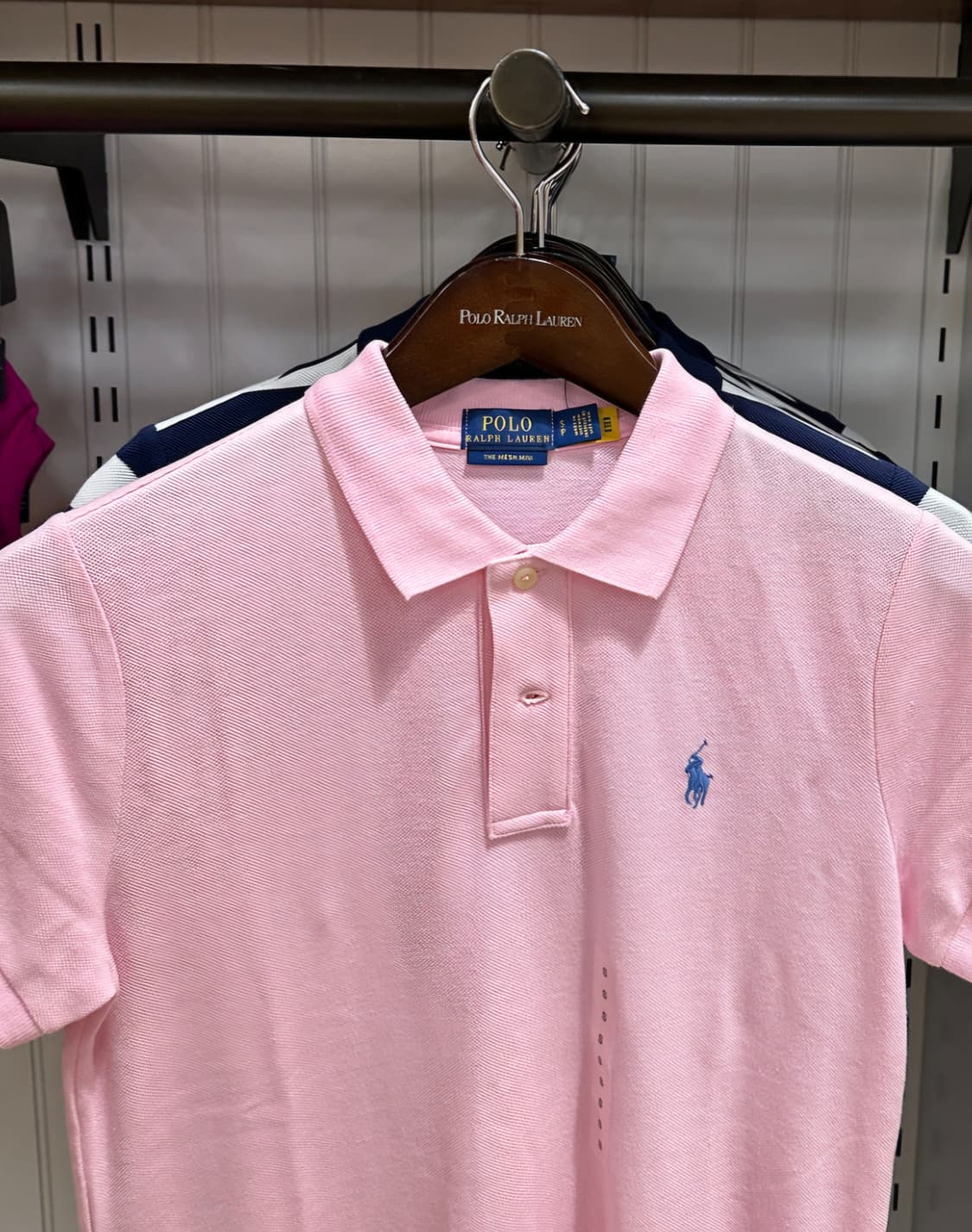 폴로 랄프로렌 여성 메쉬 반팔 카라 셔츠 원피스 상품이미지3