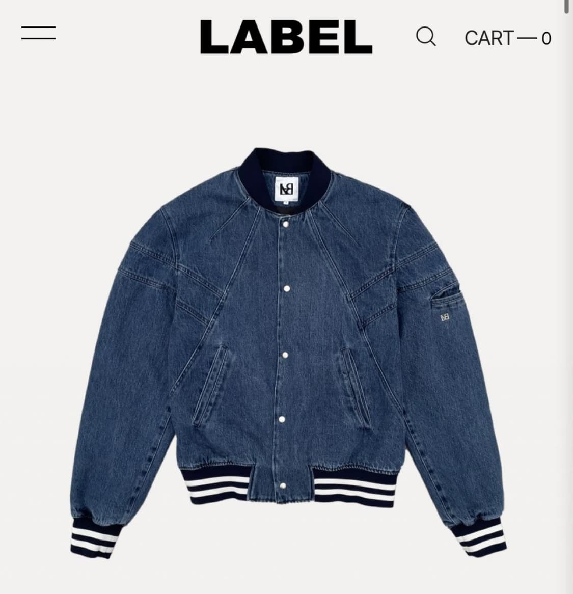 라벨아카이브 데님 봄버 자켓 MEN 1 상품이미지2