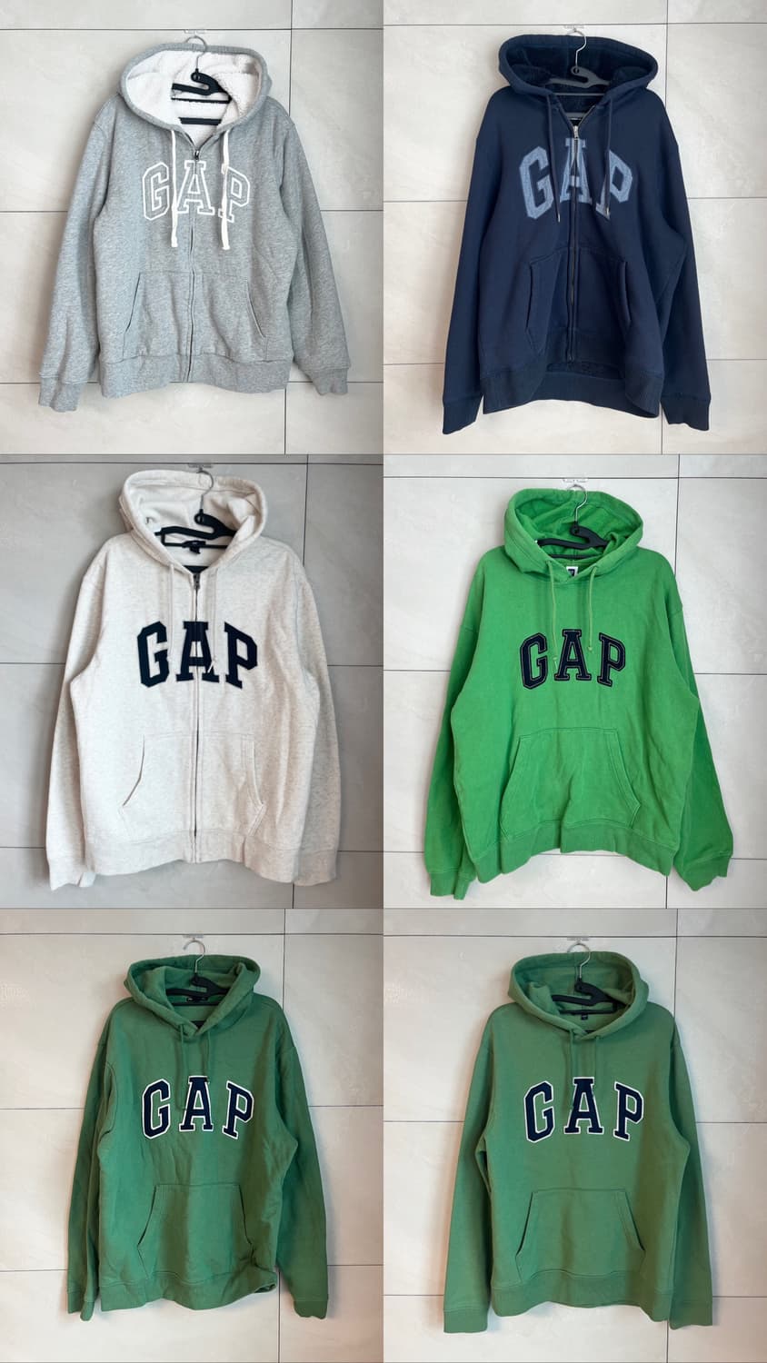 다양한 색상의 갭 후드티, 후드집업 상품이미지1
