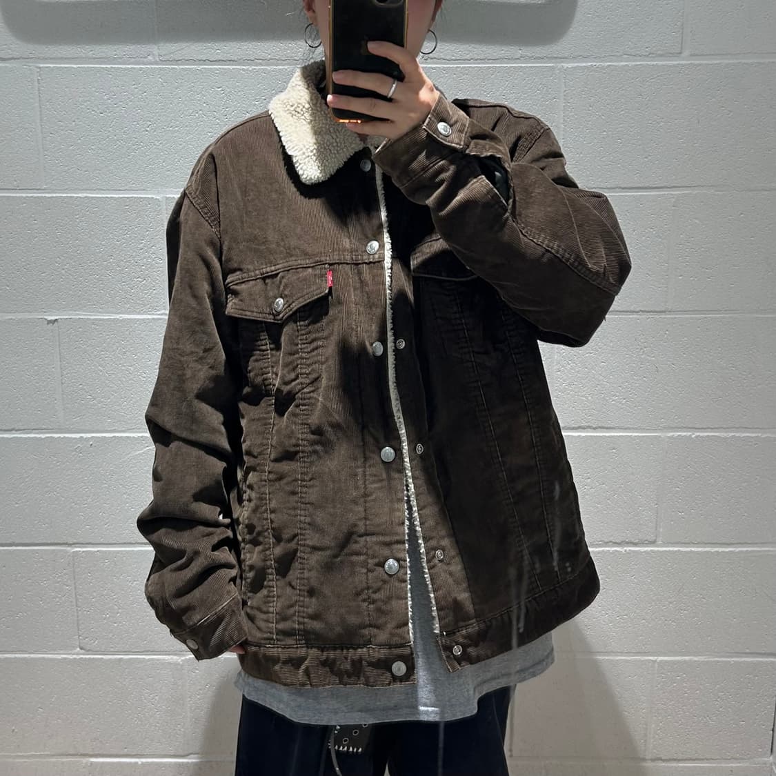 Levis Sherpa Brown Denim Jacket 상품이미지2