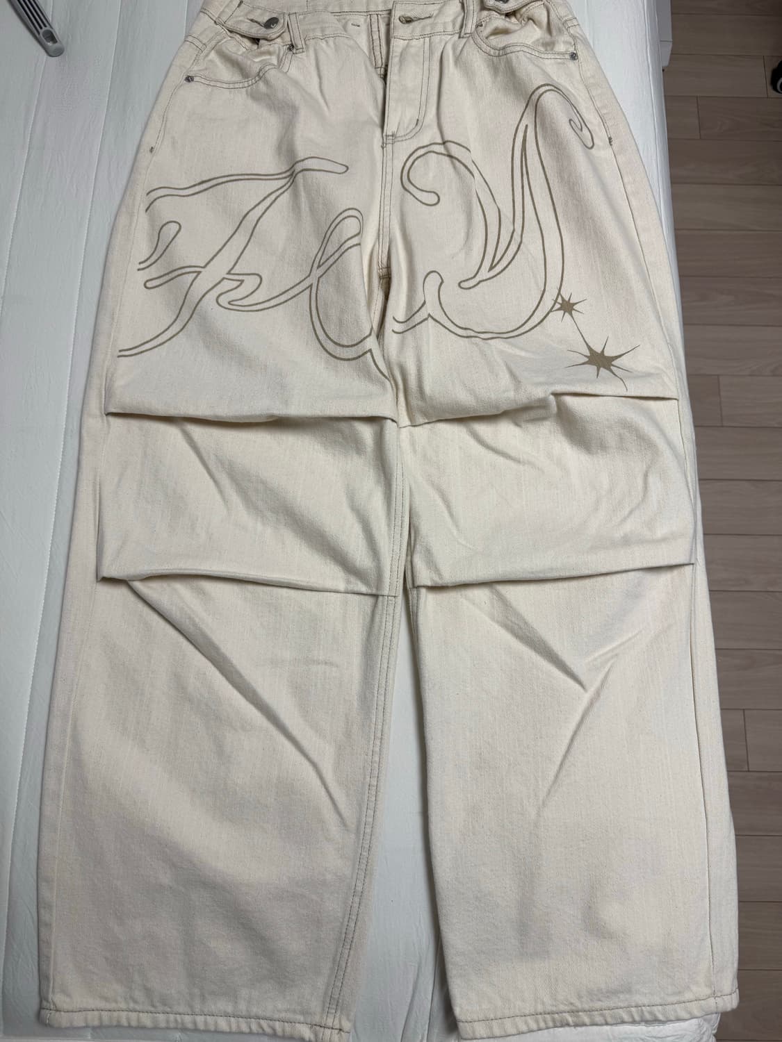 팬시클럽 엔젤 빈티지 워싱 핀턱팬츠 상품이미지5