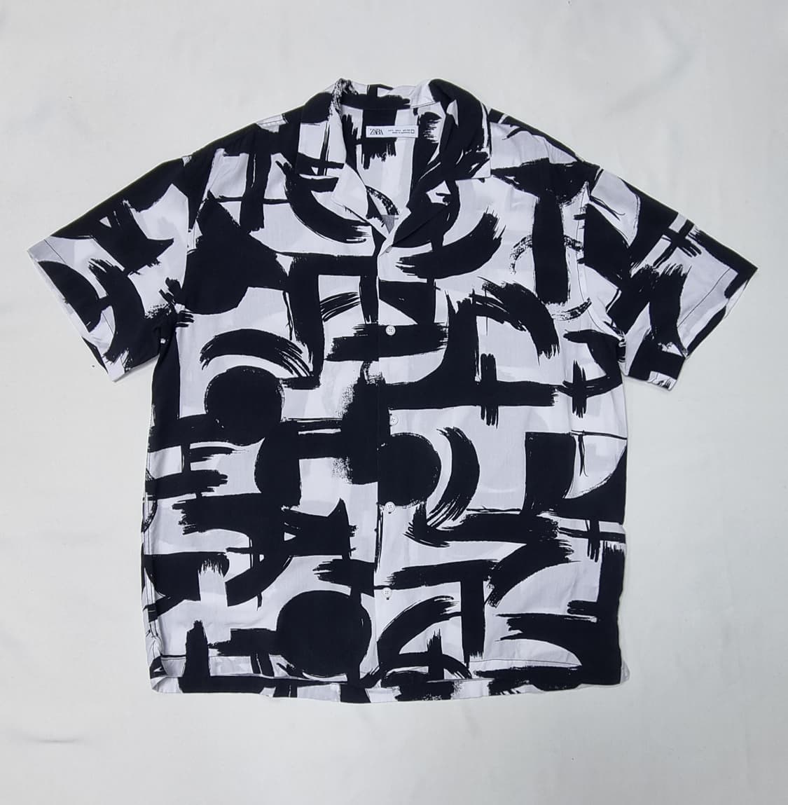 자라 오픈넥 반팔 셔츠 L _ 남성,100 상품이미지1