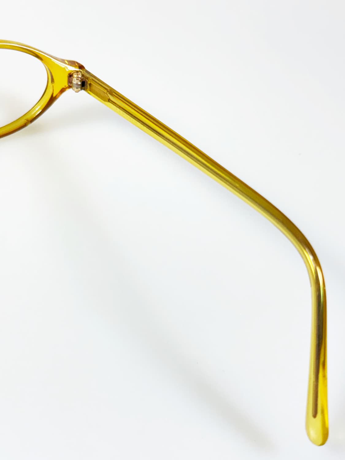 90s FREESIA 옐로우 오벌 반투명 뿔테 빈티지 안경 상품이미지6