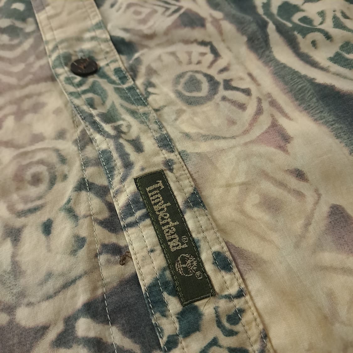 CK383 L 팀버랜드 90s 에스닉 페이즐리 반팔 셔츠 남방 상품이미지5