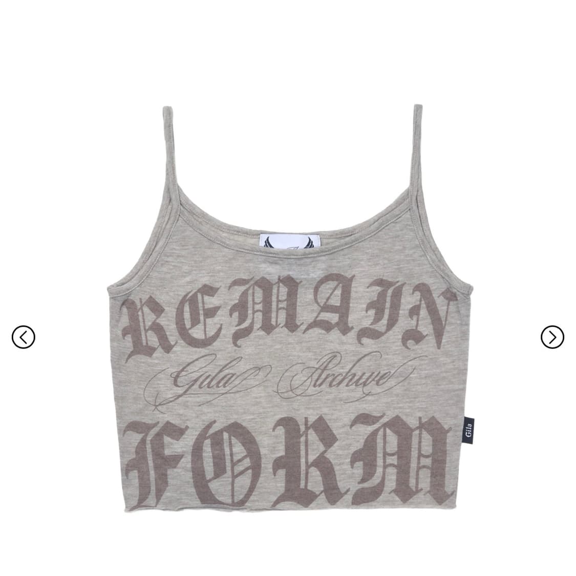 길라아카이브 CUT-OFF CROP TANK TOP_GREY 상품이미지2