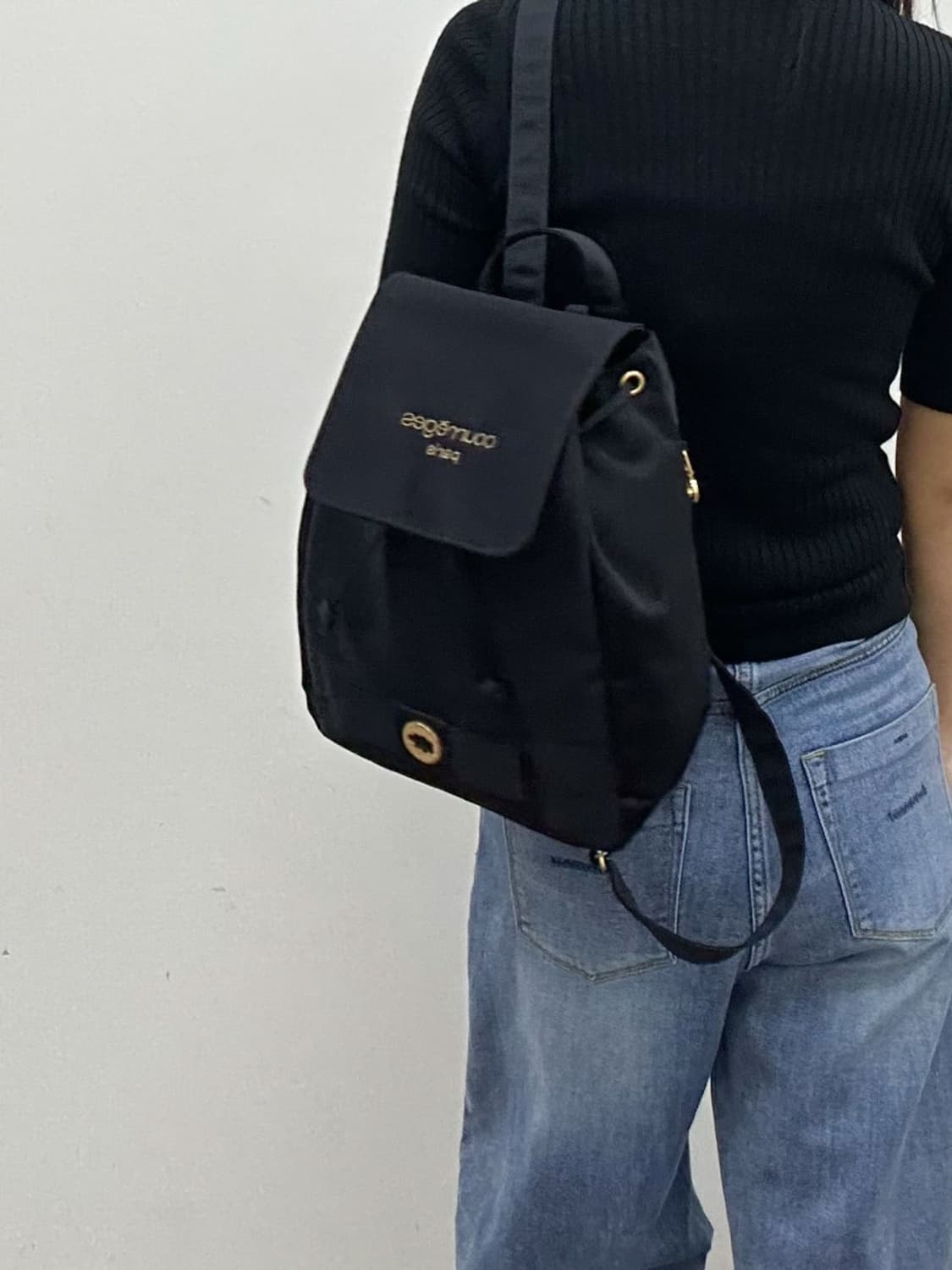 courreges / 꾸레쥬 블랙 패브릭 백팩    상품이미지10