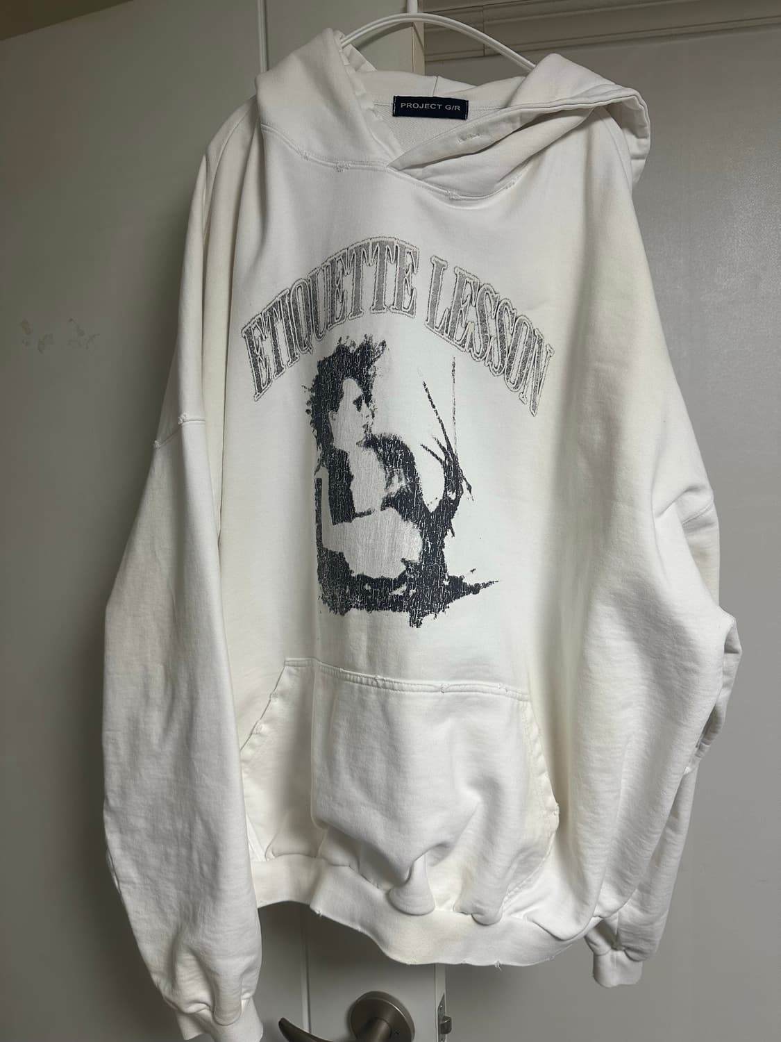 프로젝트 G/R x 아트모스 에티켓 레슨 빈티지 워시드 후드 화이트 상품이미지3
