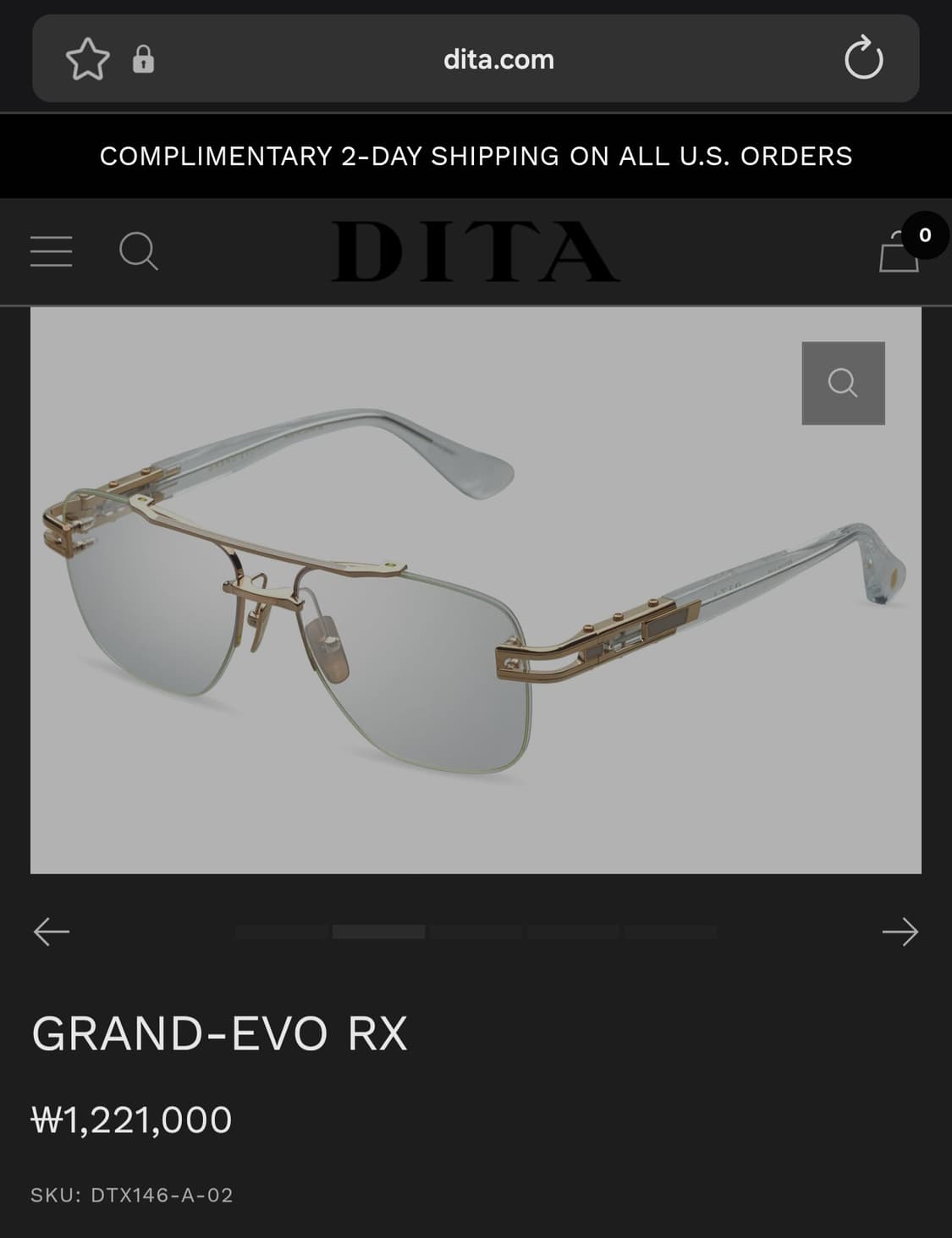 디타 그랜드 에보 투명 그린 상품이미지1