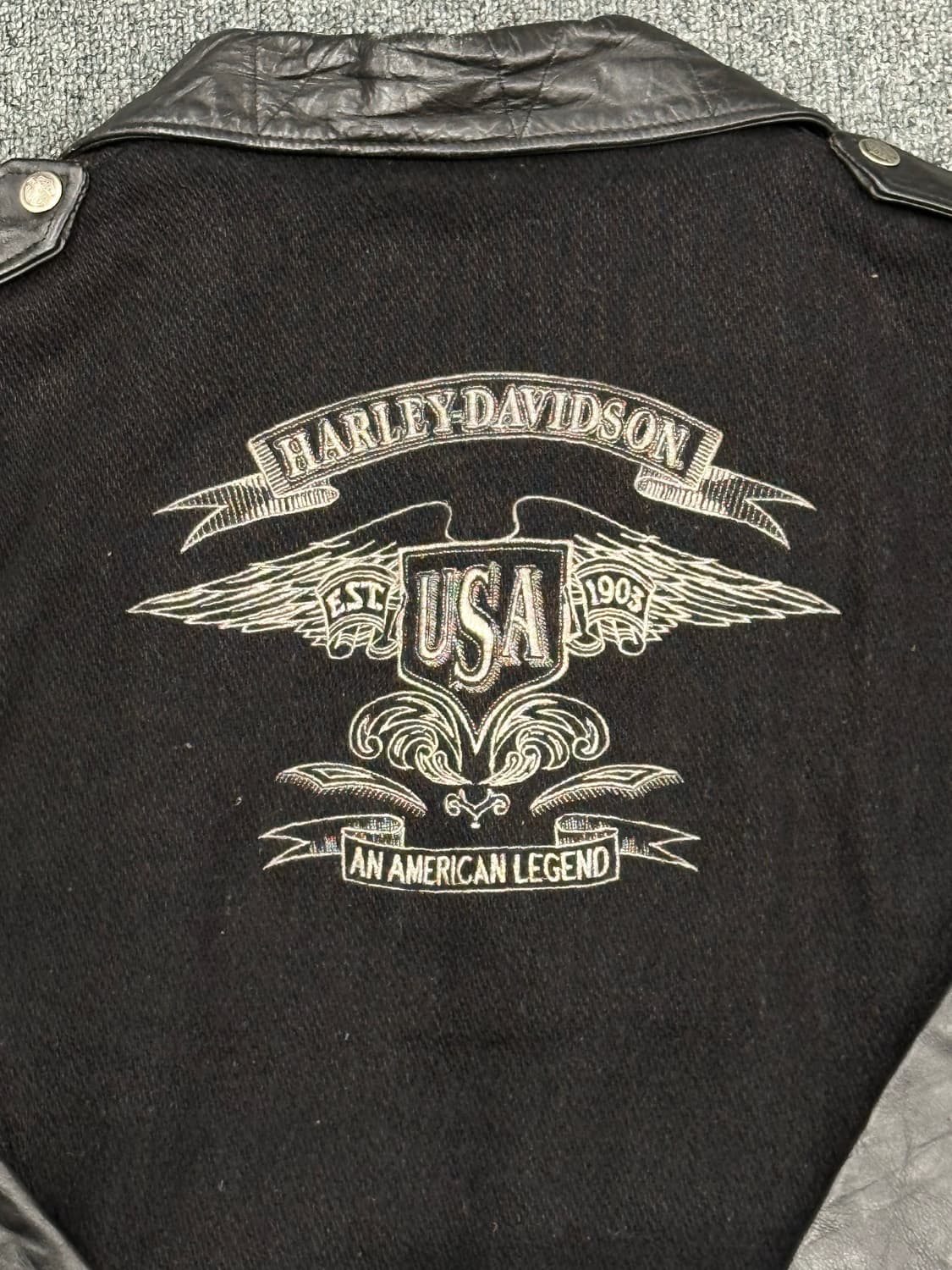 M)할리데이비슨 울 레더 라이더 가죽자켓 상품이미지4