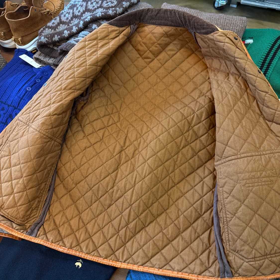 캐피탈 소가죽 트리밍 클래식 퀄팅 자켓 상품이미지7