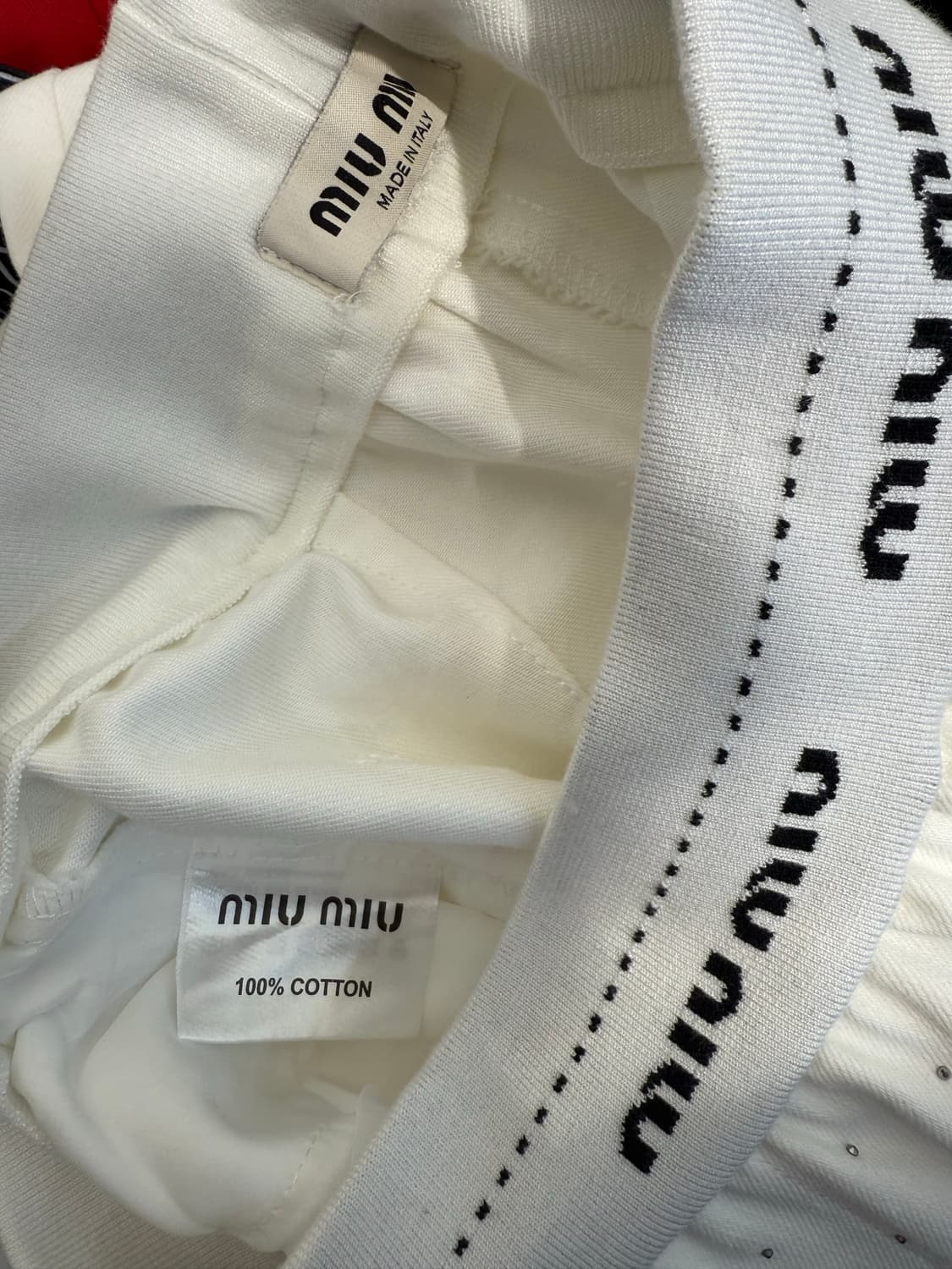 화이트 트랙 면 팬츠55~66반 상품이미지8