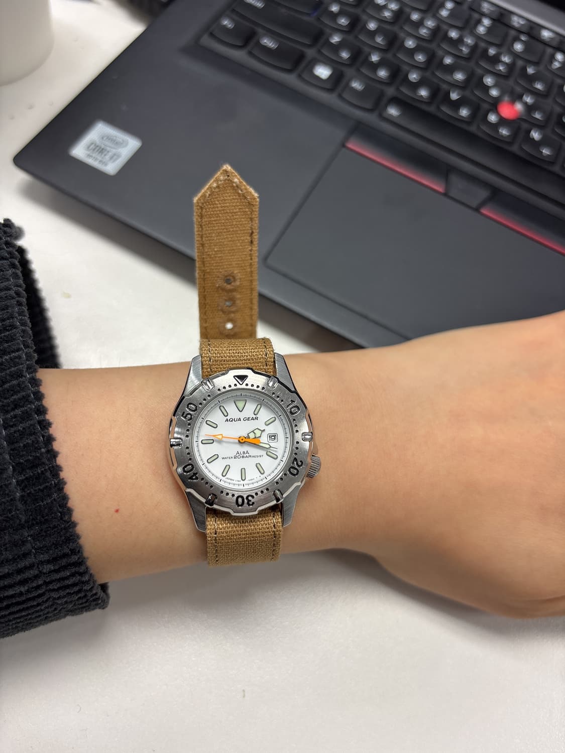 Haveston 군용 나토스트랩 캔버스 샌드카키 16mm 상품이미지6