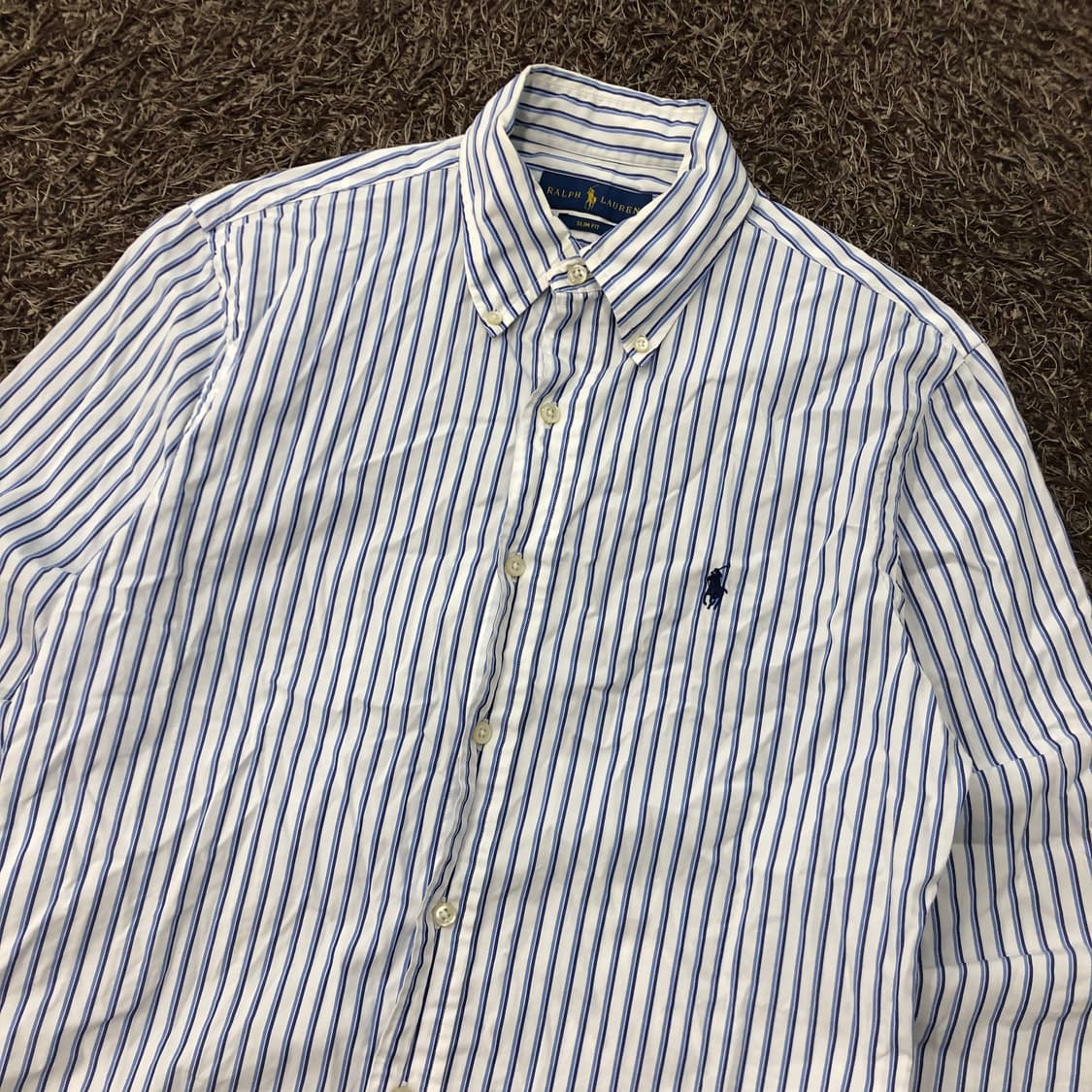 폴로 랄프로렌 스트라이프 셔츠 실측 95-100 상품이미지2